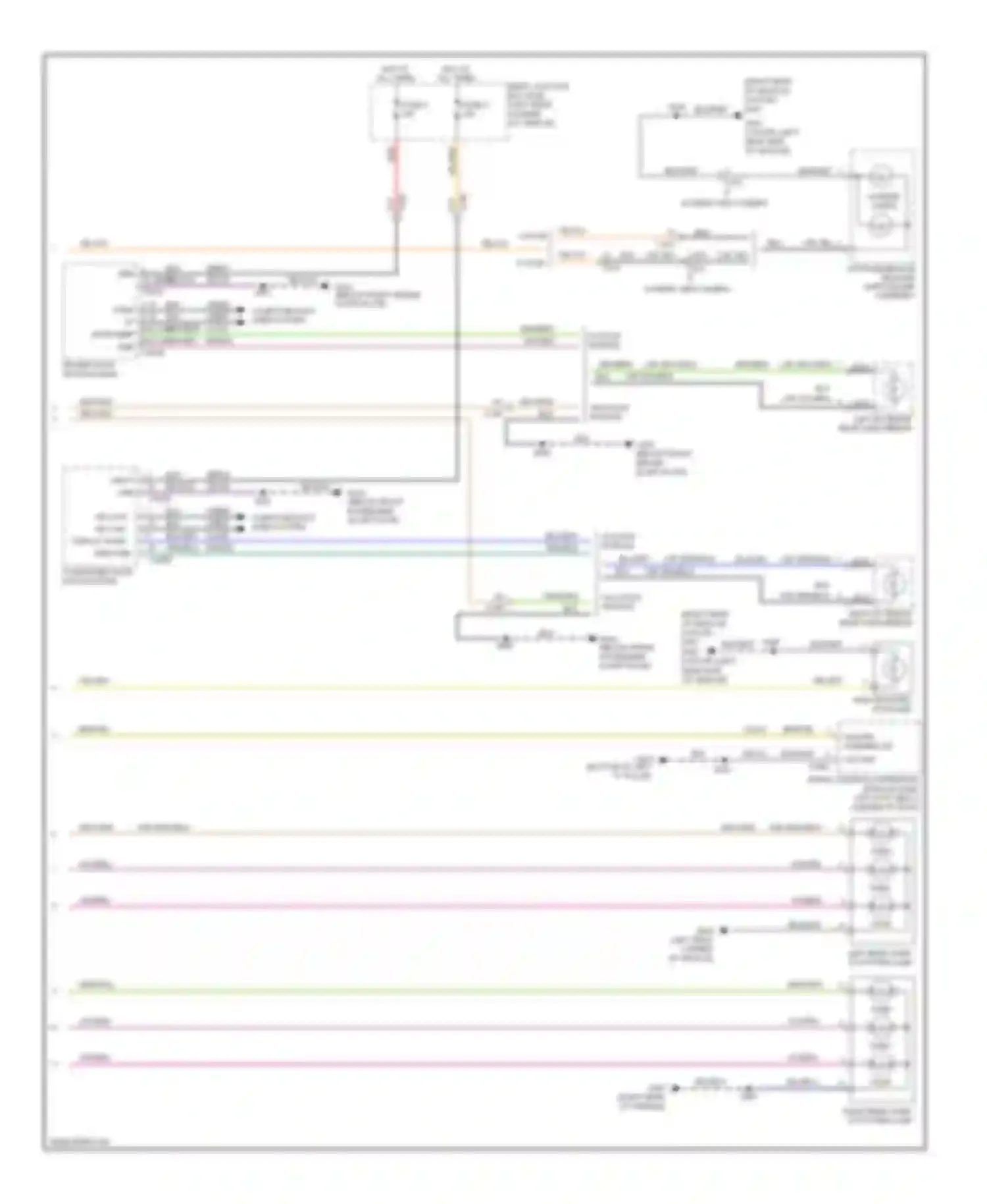 Wiring diagram left rear park/ stop/turn lamp for Ford Focus III (2011-2015) (1 of 1)