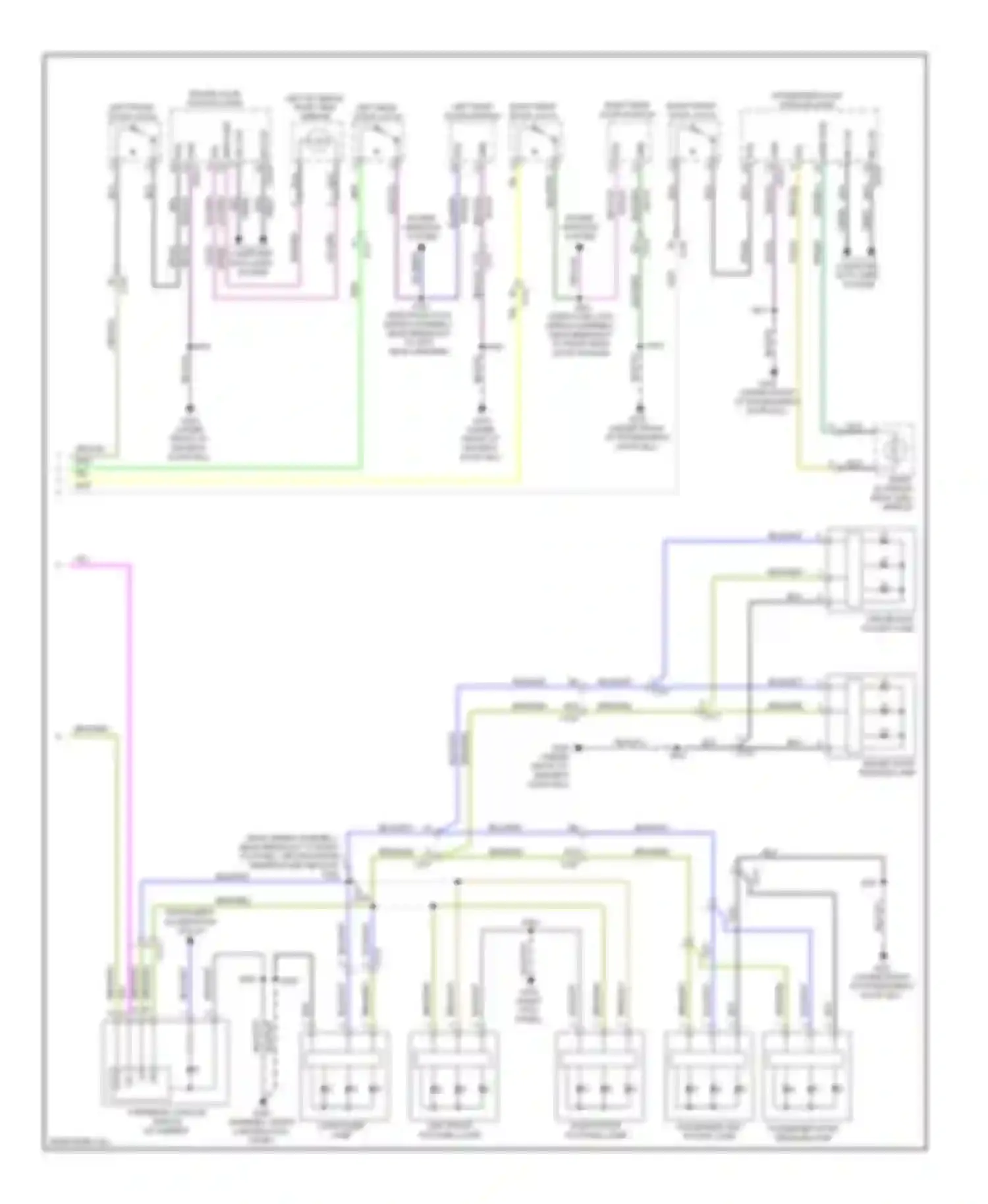 Wiring diagram power windows system for Ford Focus III (2011-2015) (1 of 16)