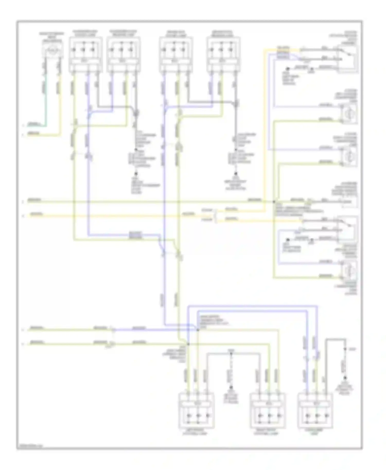Wiring diagram right front footwell lamp for Ford Focus III (2011-2015) (3 of 5)
