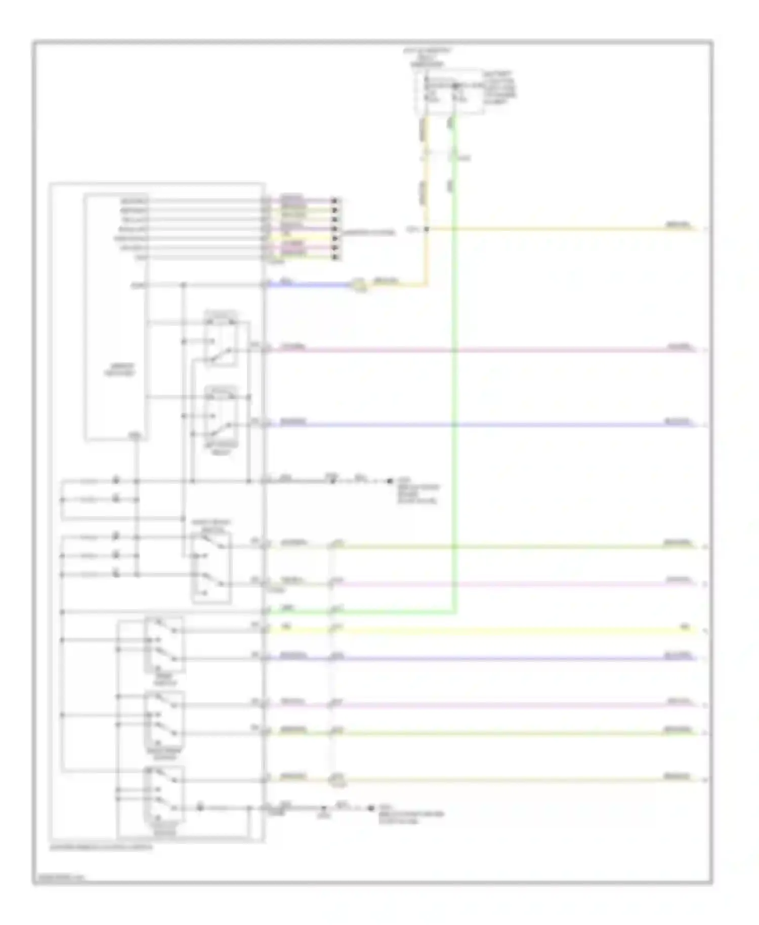 Wiring diagram right rear switch for Ford Focus III (2011-2015) (1 of 2)
