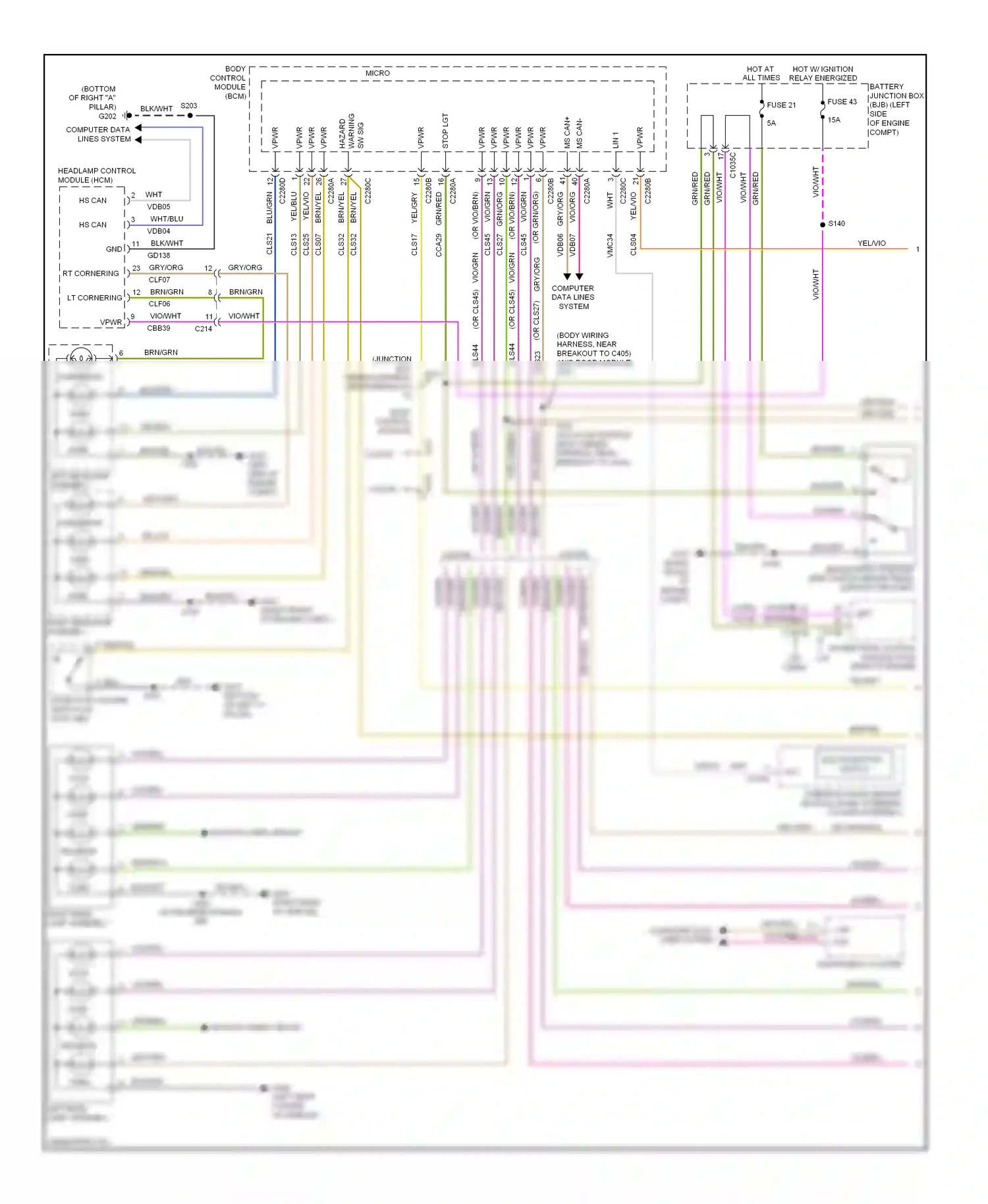 Ford Focus III (2011-2015) stop wiring diagram  (3 of 4)