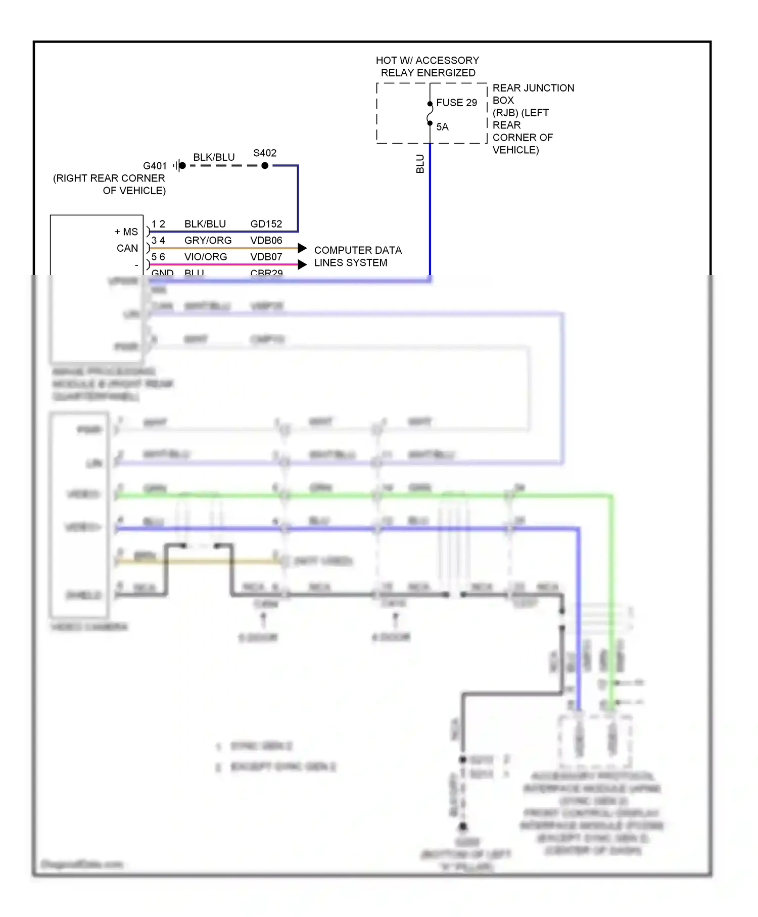 Wiring diagram sync gen 2 for Ford Focus III (2011-2015) (5 of 5)