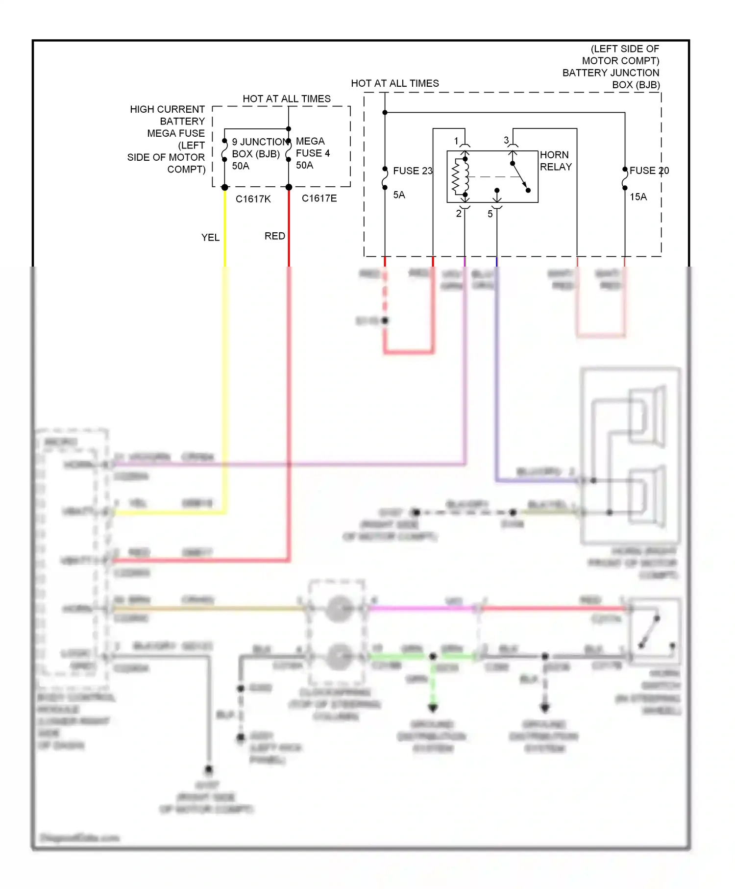 Ford Focus III (2011-2015) vbatt wiring diagram  (13 of 42)