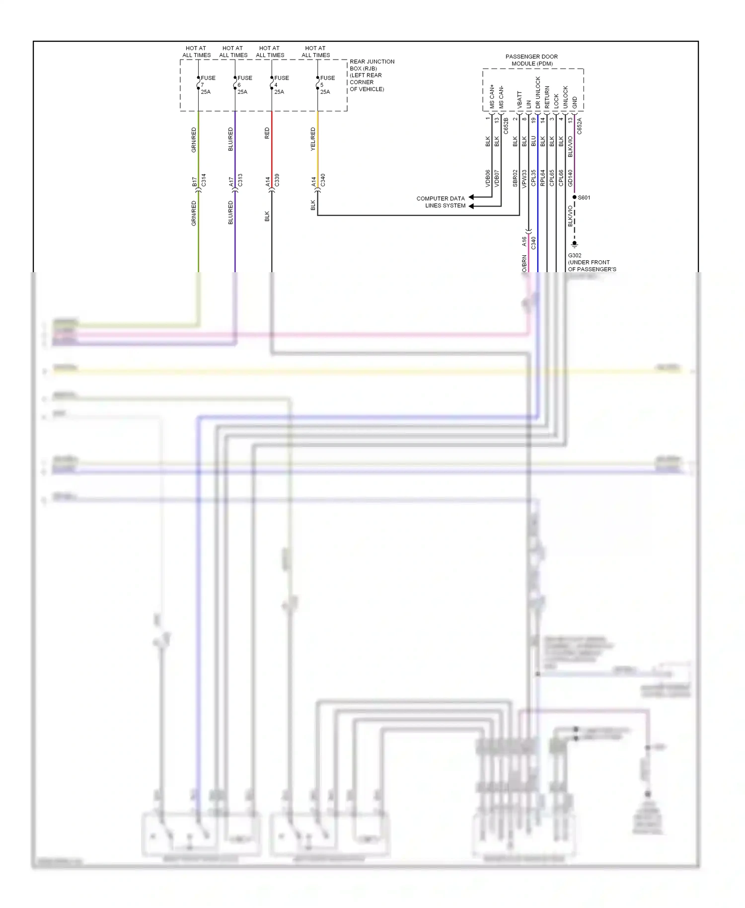 Ford Focus III (2011-2015) vbatt wiring diagram  (2 of 42)