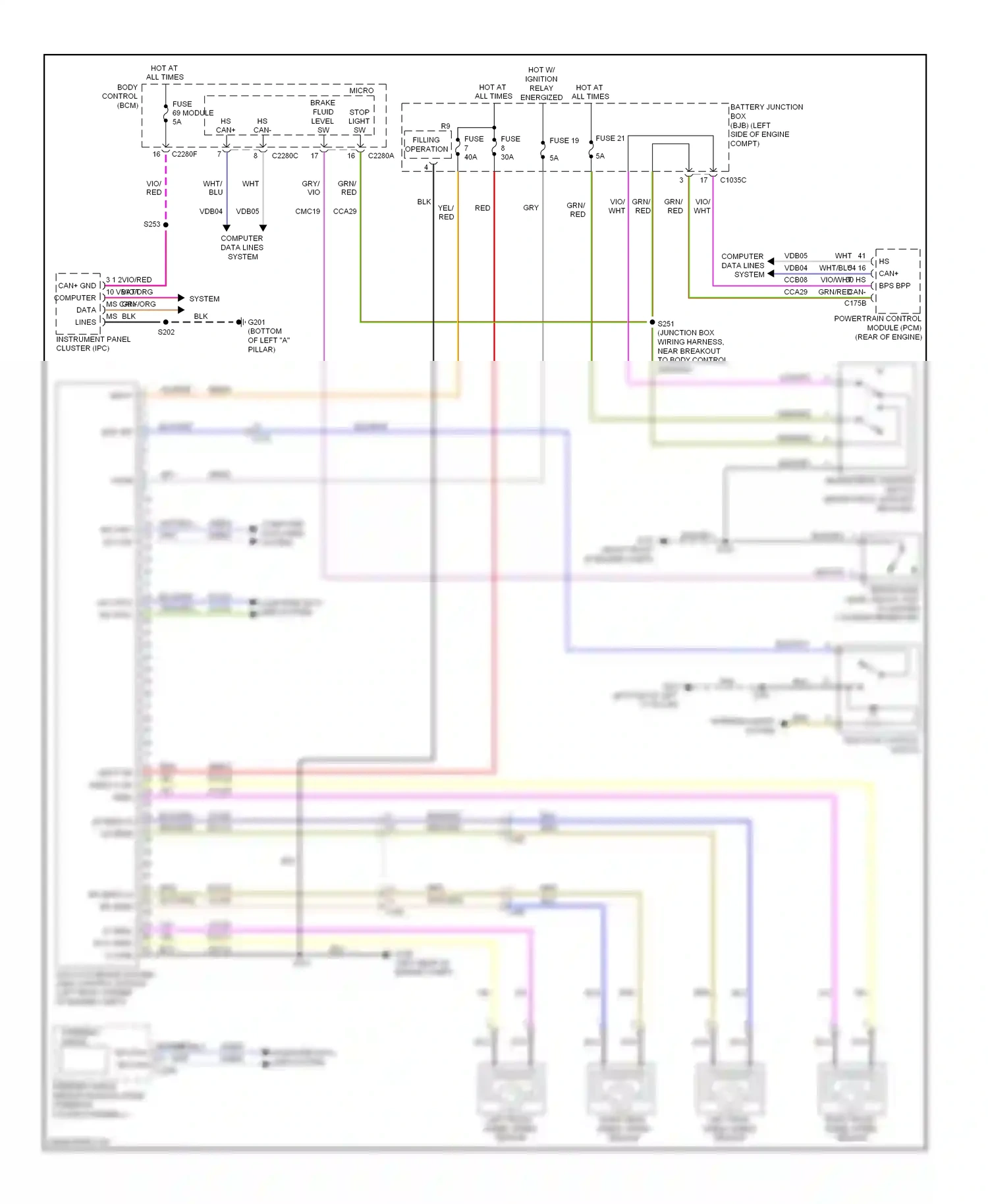 Wiring diagram vio for Ford Focus III (2011-2015) (2 of 91)