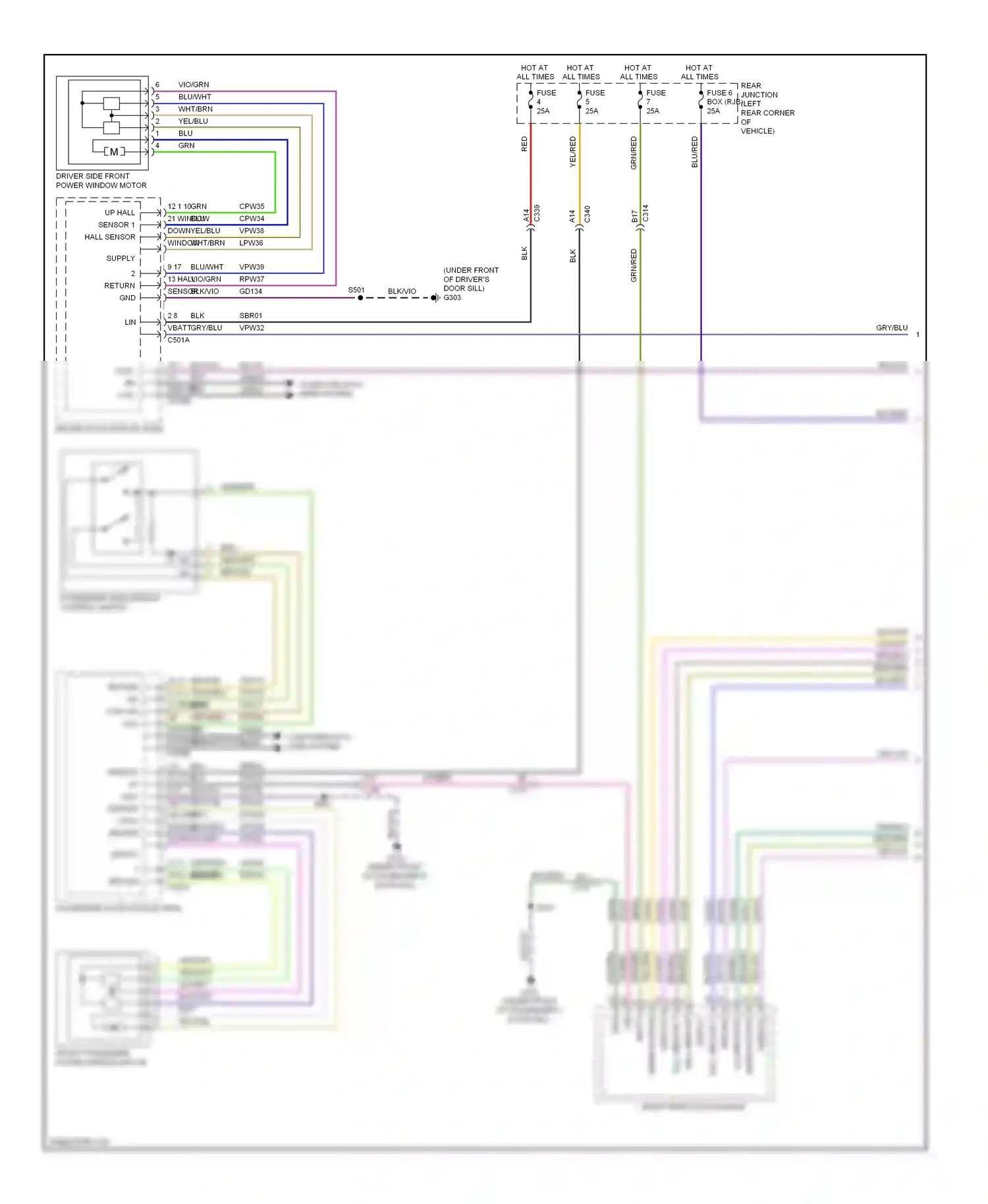 Wiring diagram vio/brn for Ford Focus III (2011-2015) (19 of 23)