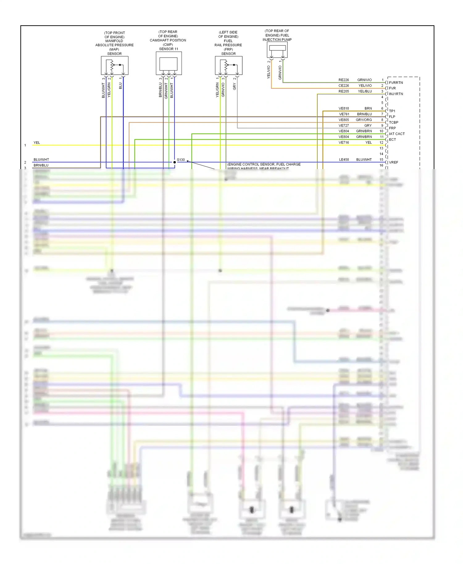 Wiring diagram vio/brn for Ford Focus III (2011-2015) (10 of 23)