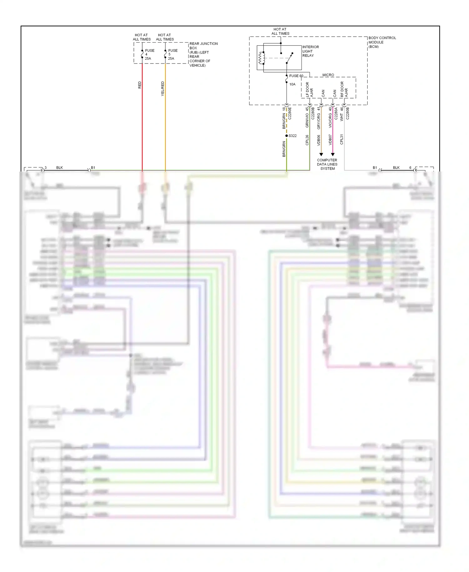 Wiring diagram vio/brn for Ford Focus III (2011-2015) (17 of 23)