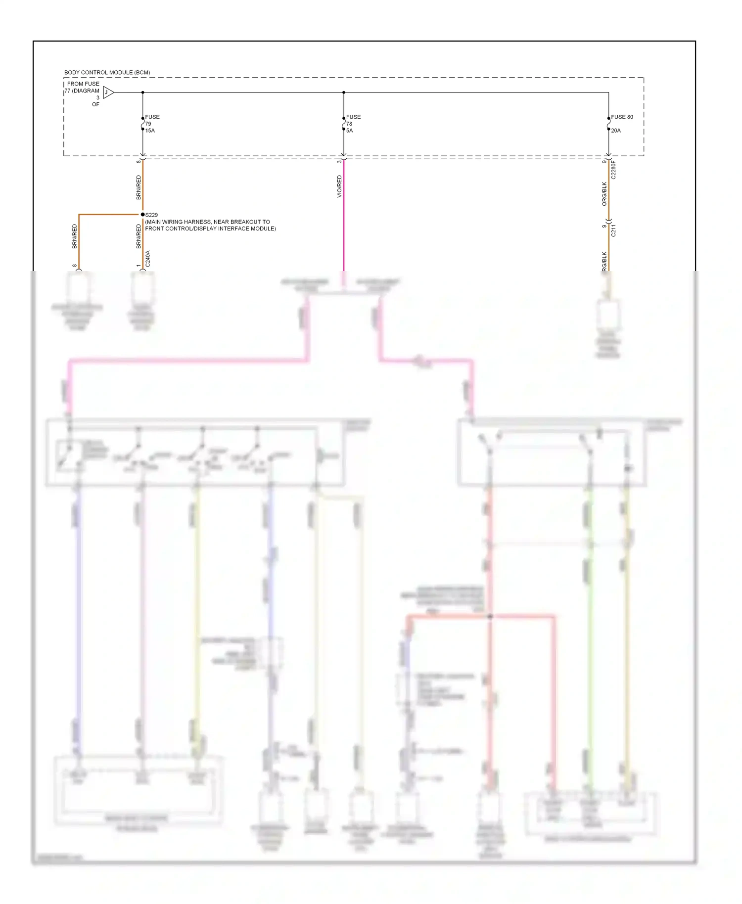 Wiring diagram vio/grn for Ford Focus III (2011-2015) (39 of 68)
