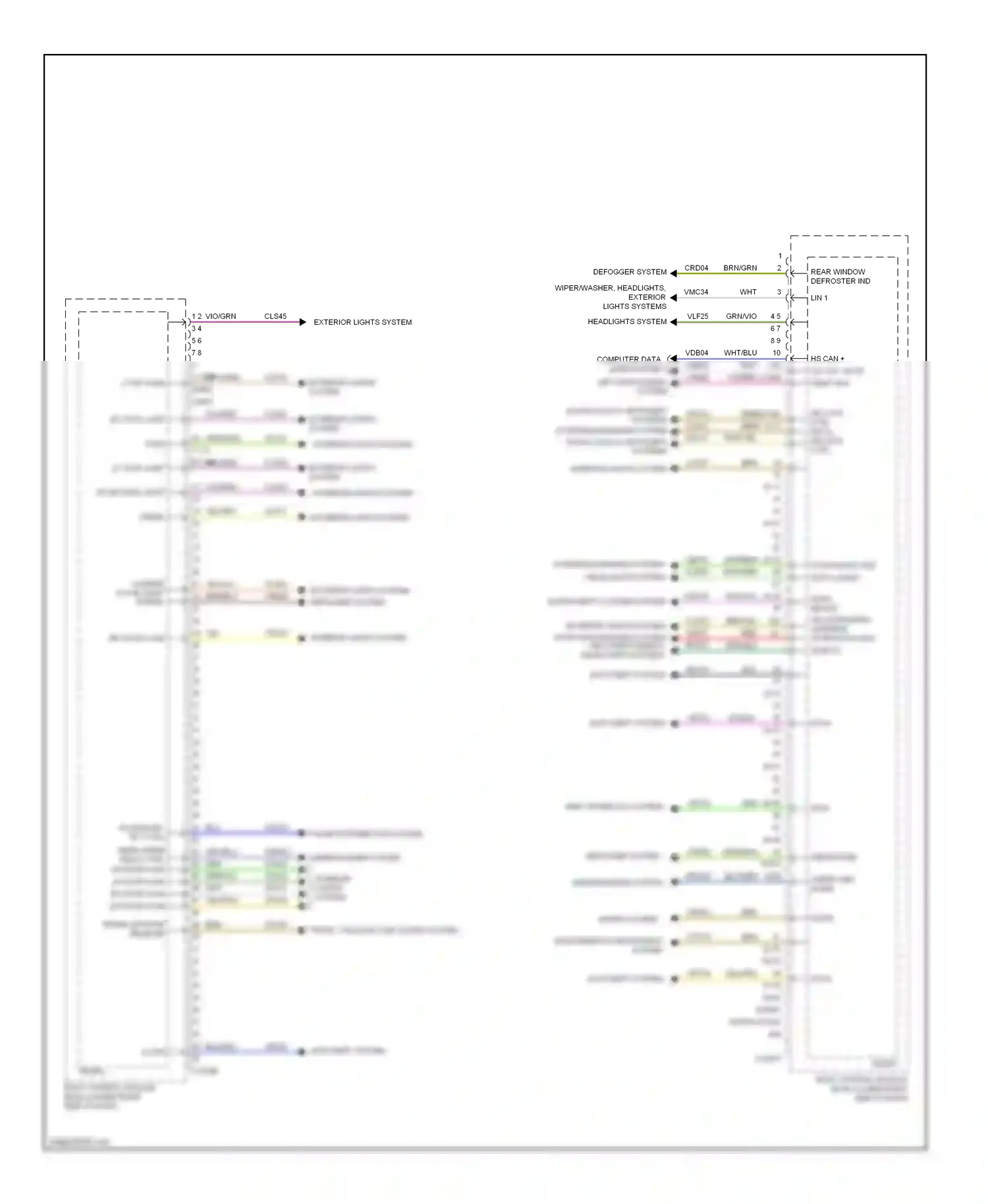 Wiring diagram vio/grn for Ford Focus III (2011-2015) (11 of 68)