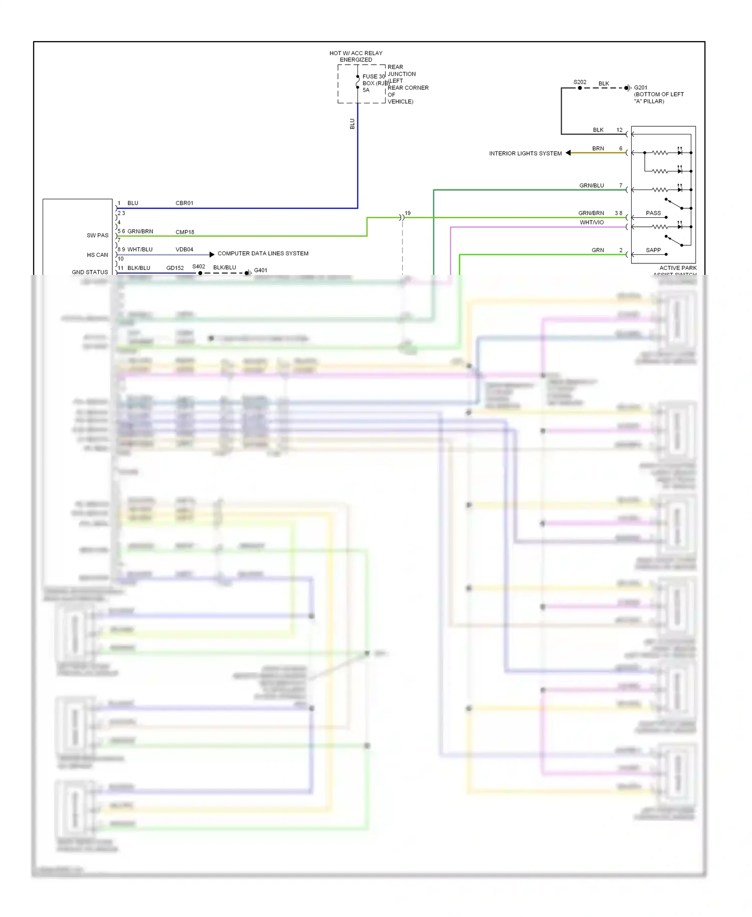 Wiring diagram vio/gry for Ford Focus III (2011-2015) (45 of 70)