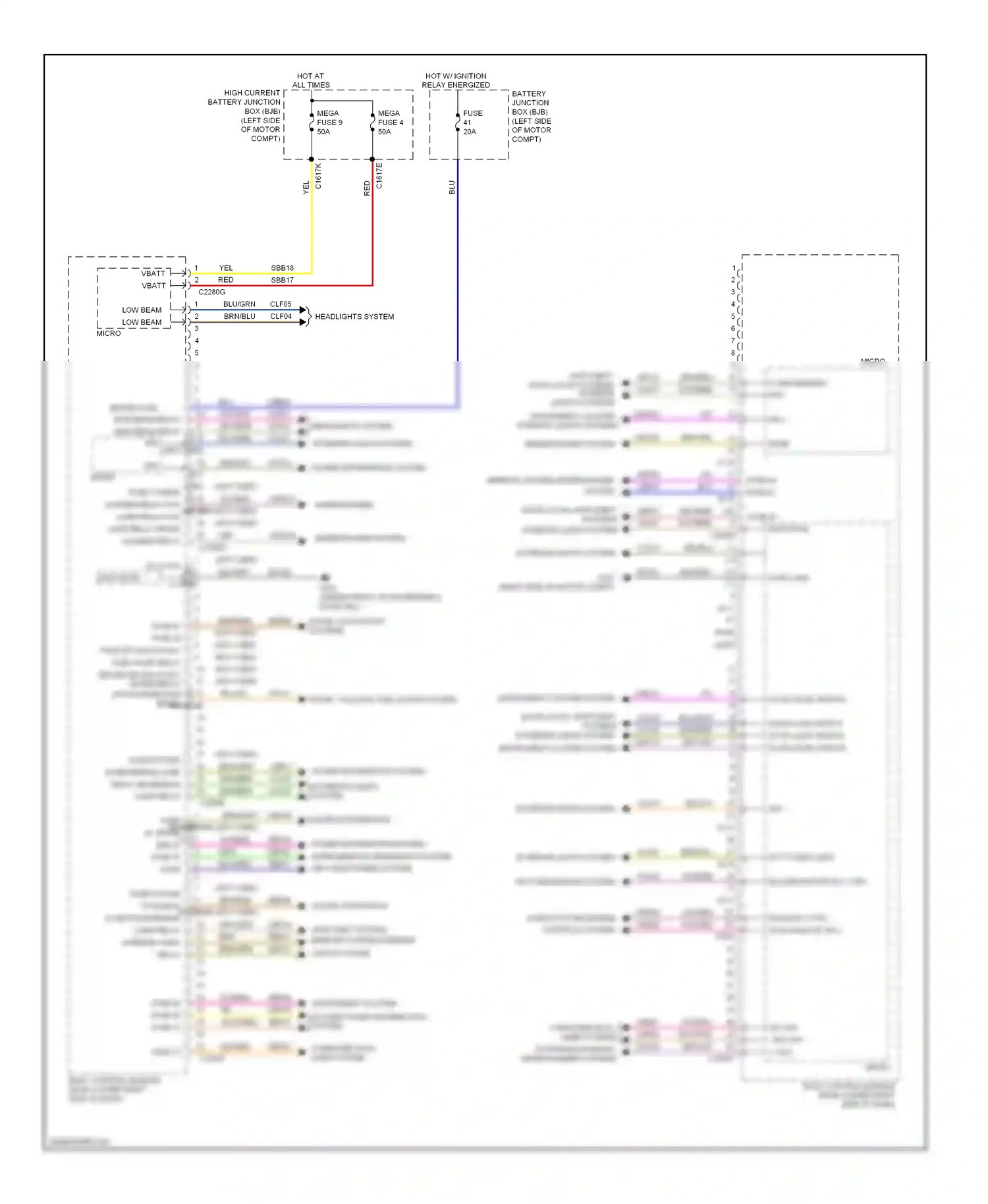 Wiring diagram vio/red for Ford Focus III (2011-2015) (2 of 30)