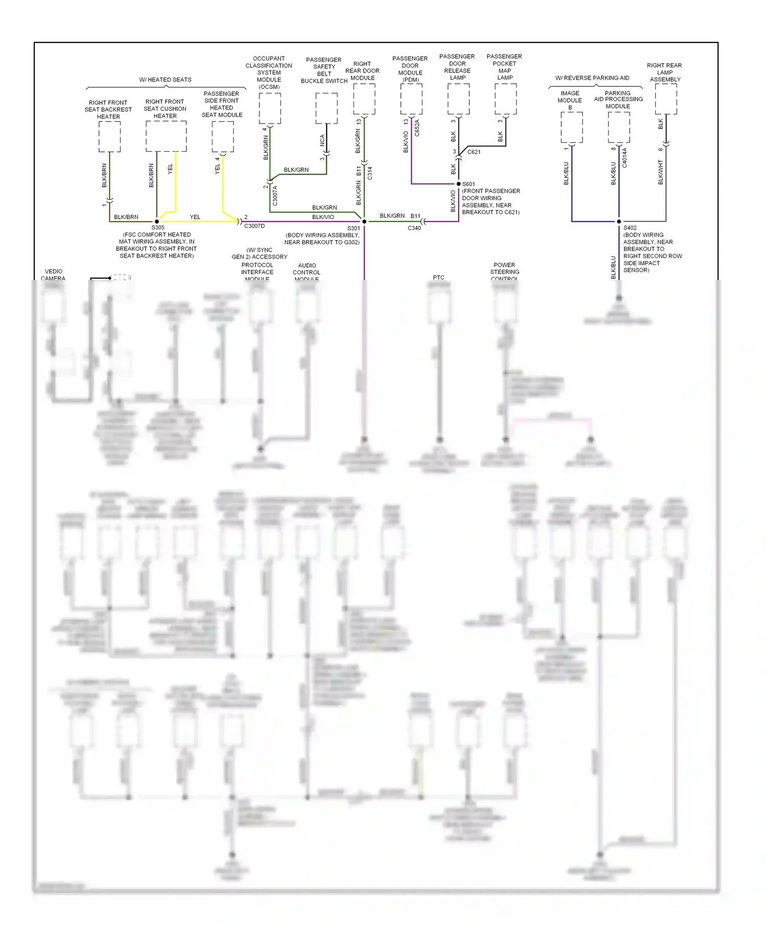Ford Focus III (2011-2015) (w/ sync gen 2) global positioning system module wiring diagram  (1 of 1)