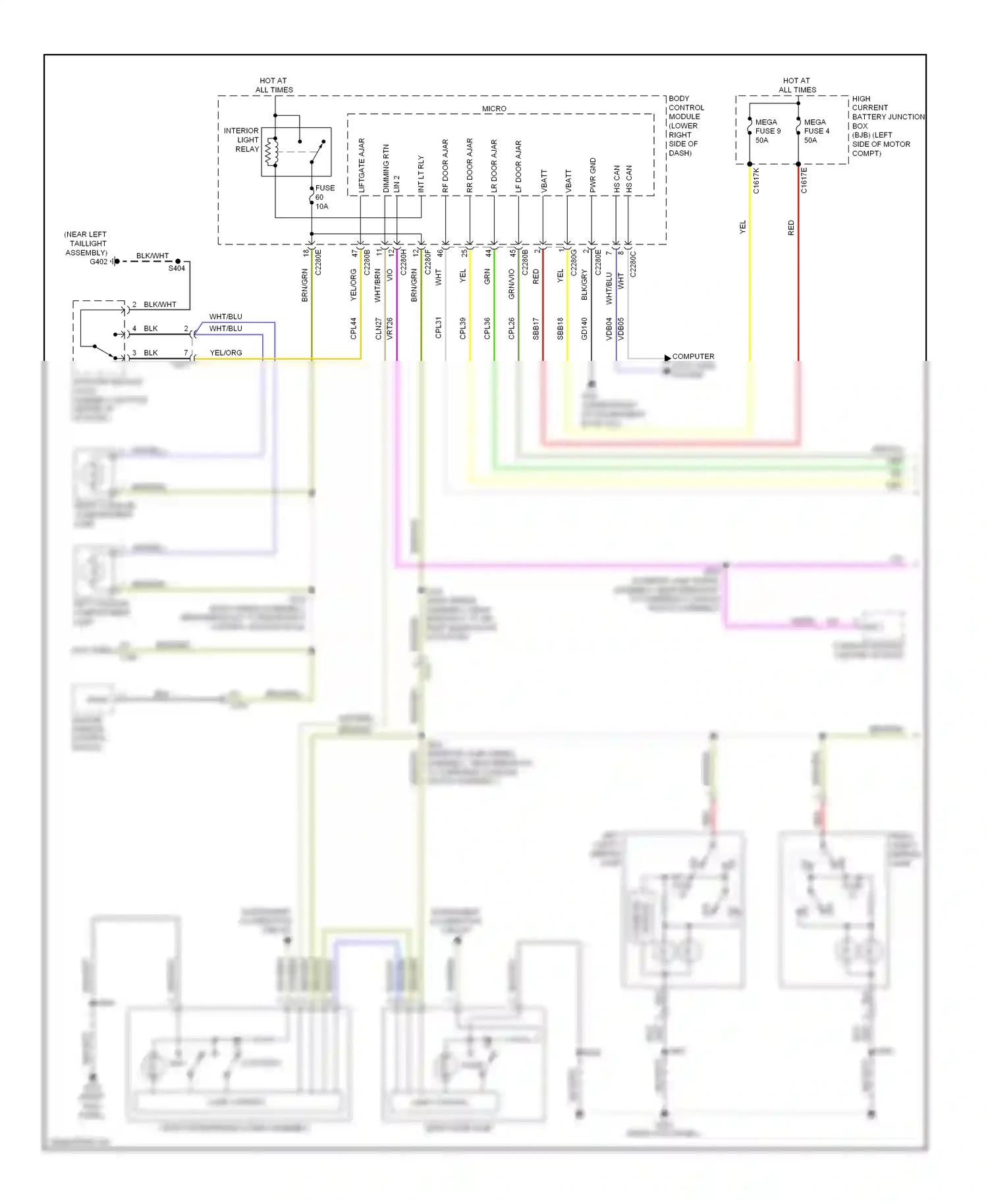 Wiring diagram wht/blu for Ford Focus III (2011-2015) (41 of 88)