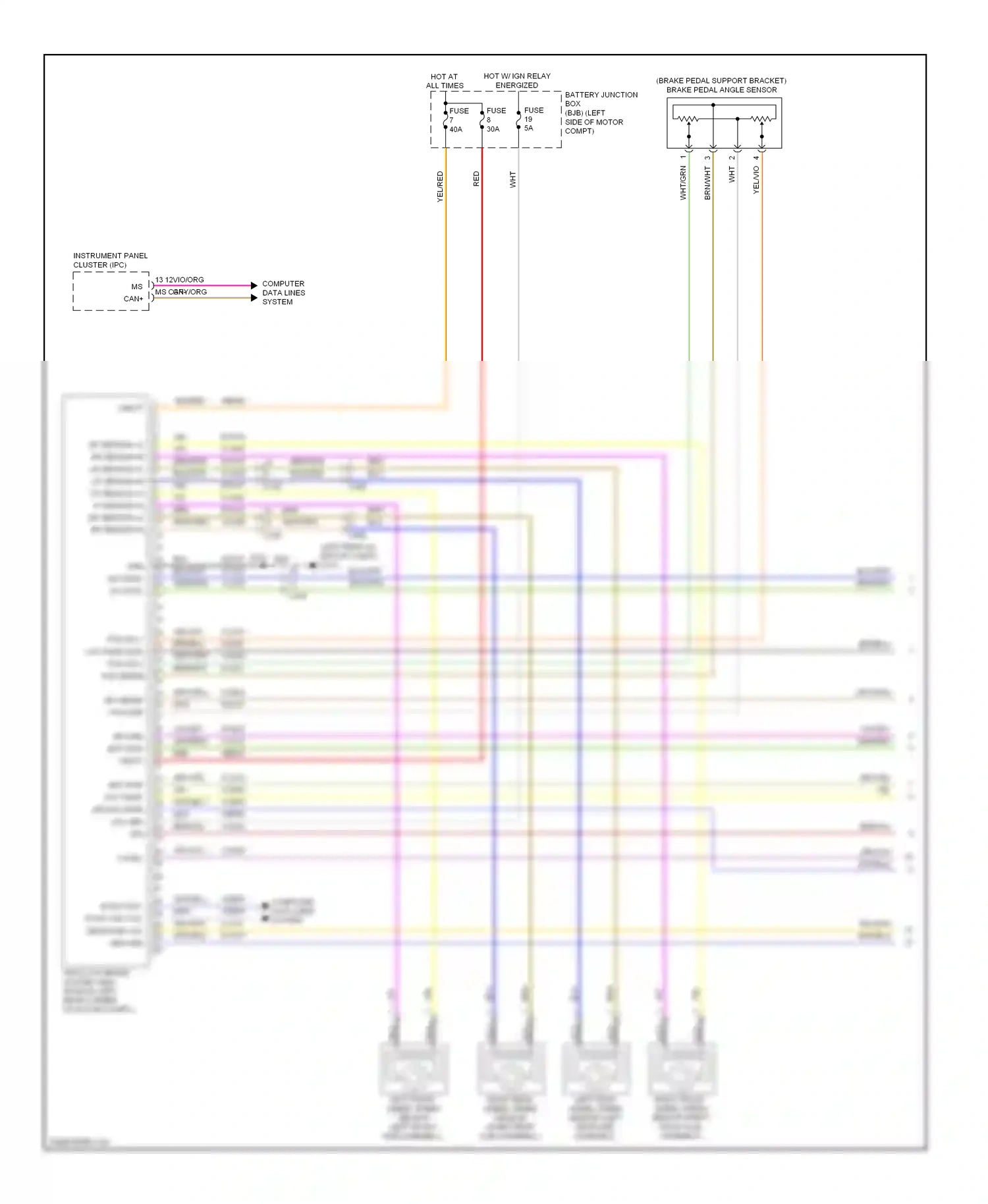 Wiring diagram wht/blu for Ford Focus III (2011-2015) (1 of 88)