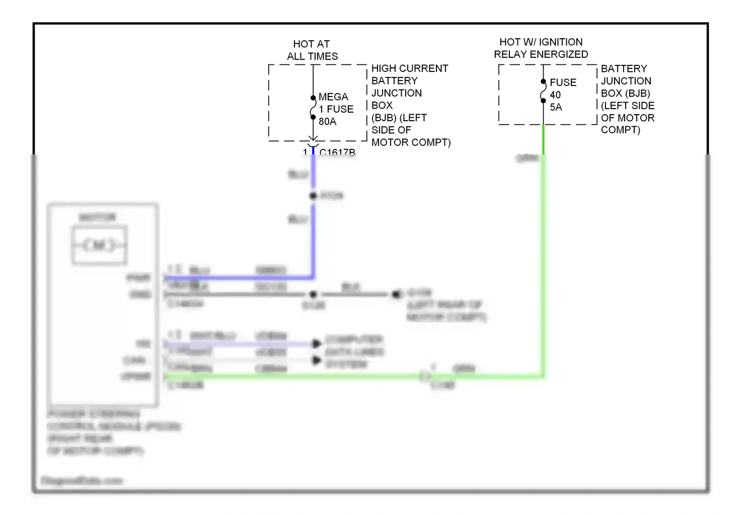 Wiring diagram wht/blu for Ford Focus III (2011-2015) (22 of 88)
