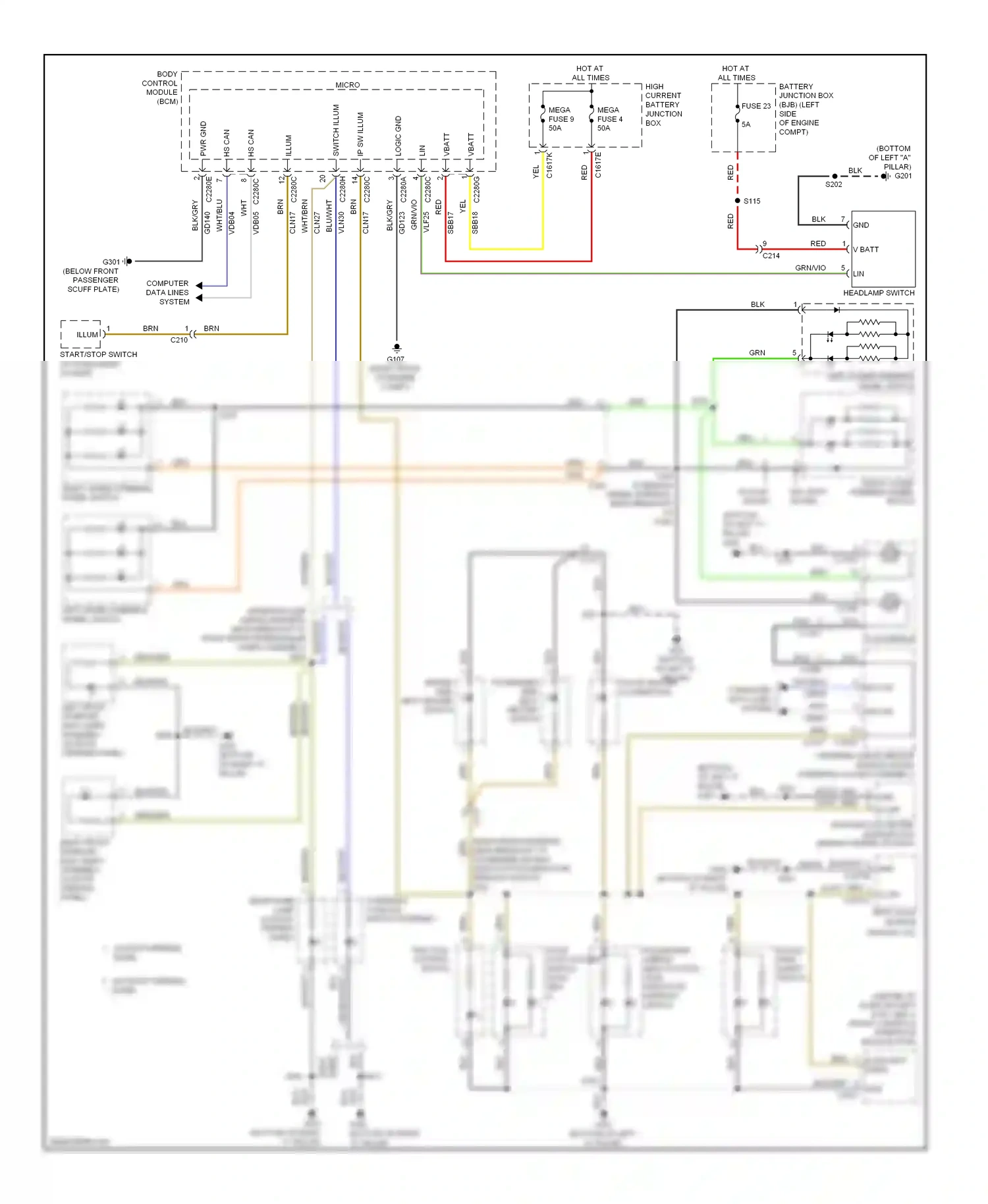 Wiring diagram wht/blu for Ford Focus III (2011-2015) (52 of 88)