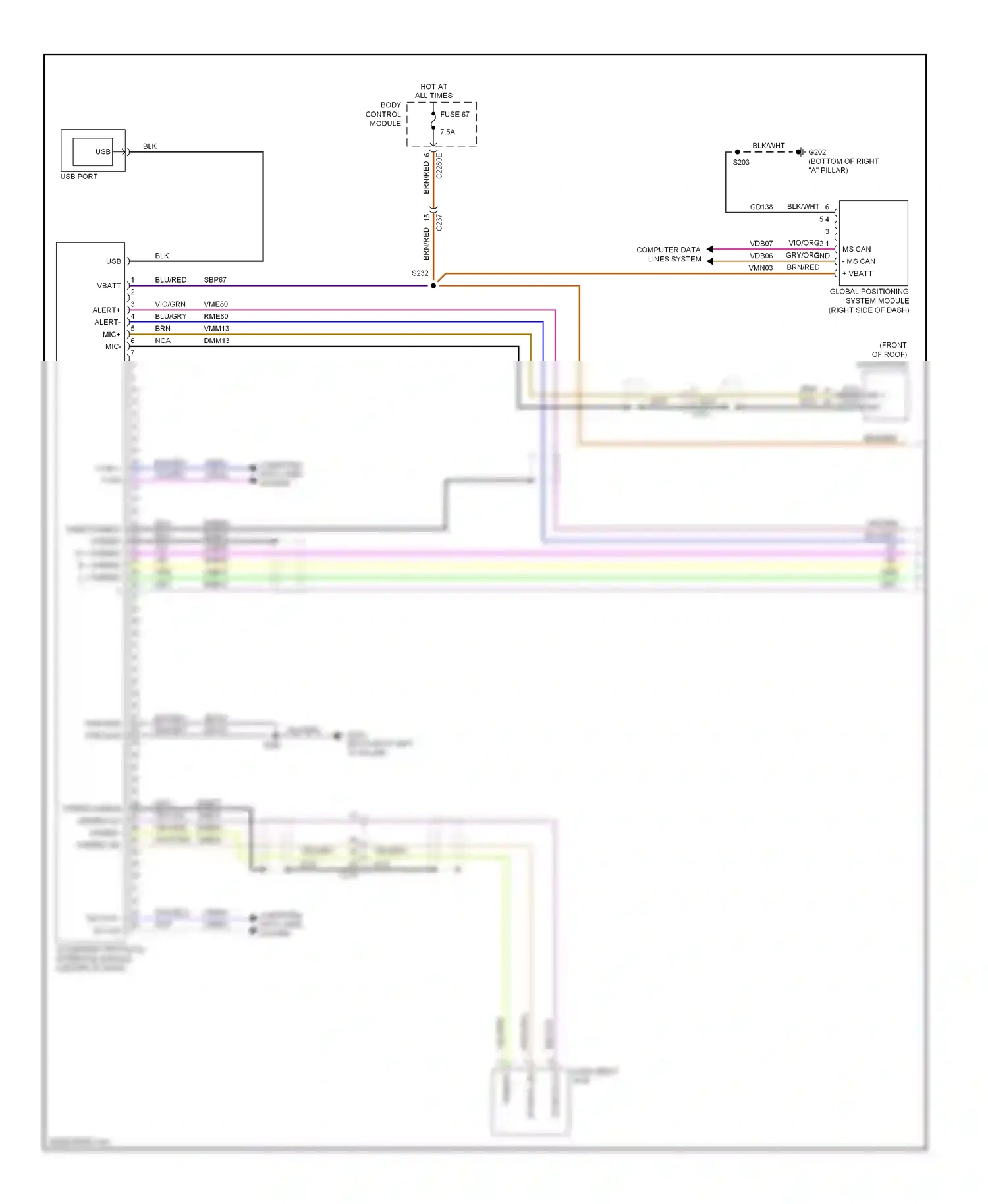 Wiring diagram wht/org for Ford Focus III (2011-2015) (50 of 52)