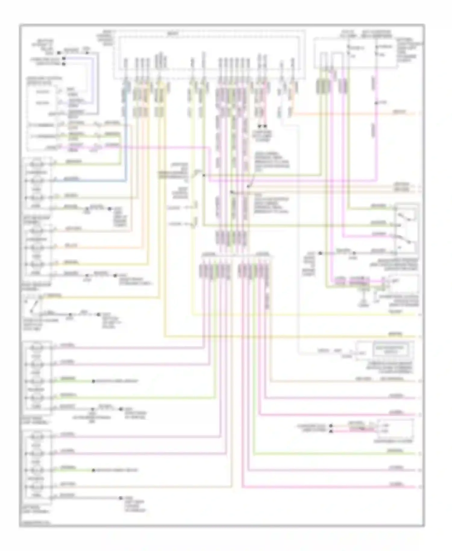 Wiring diagram w/o door module for Ford Focus III (2011-2015) (2 of 4)