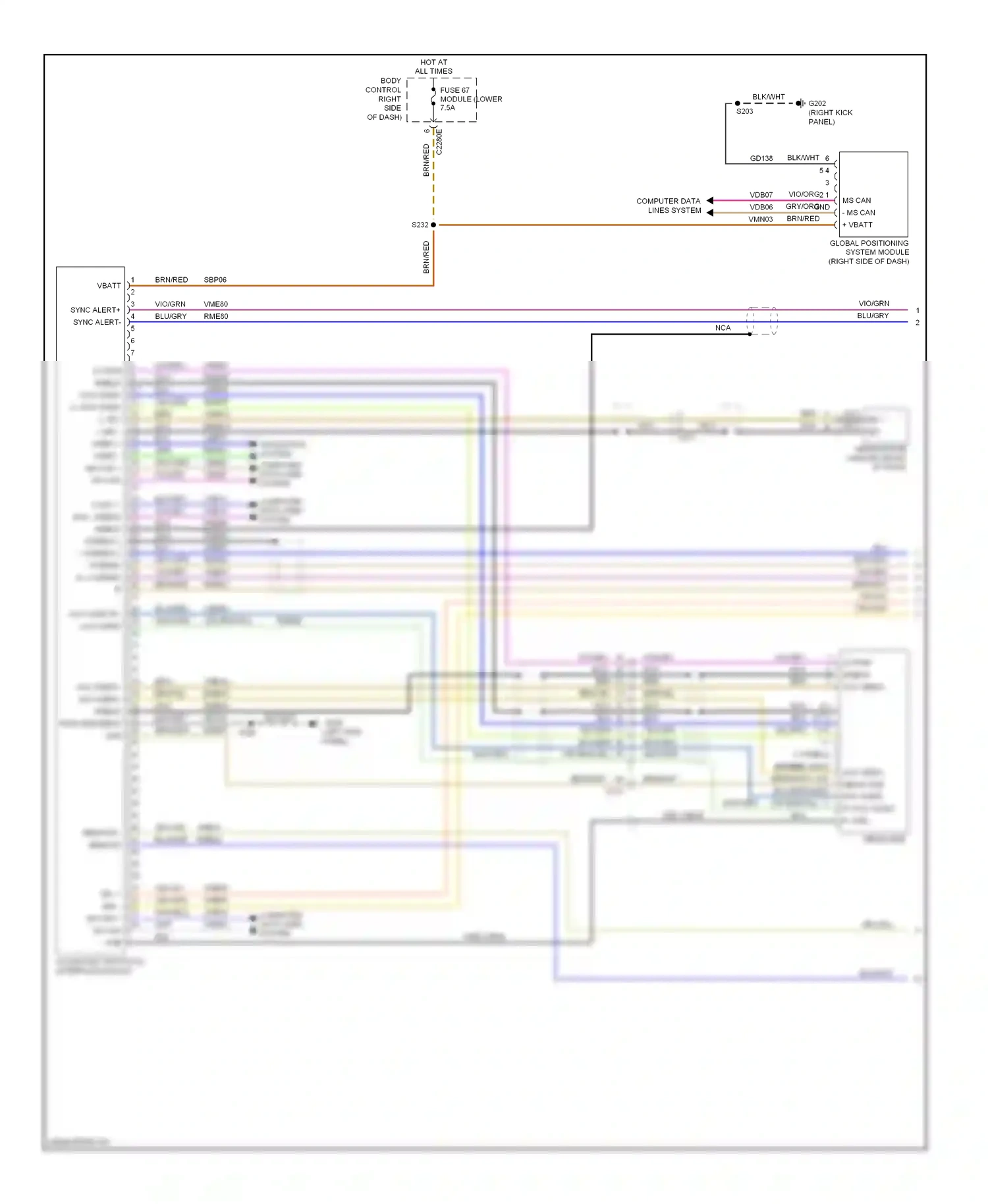 Wiring diagram yel/grn for Ford Focus III (2011-2015) (28 of 31)