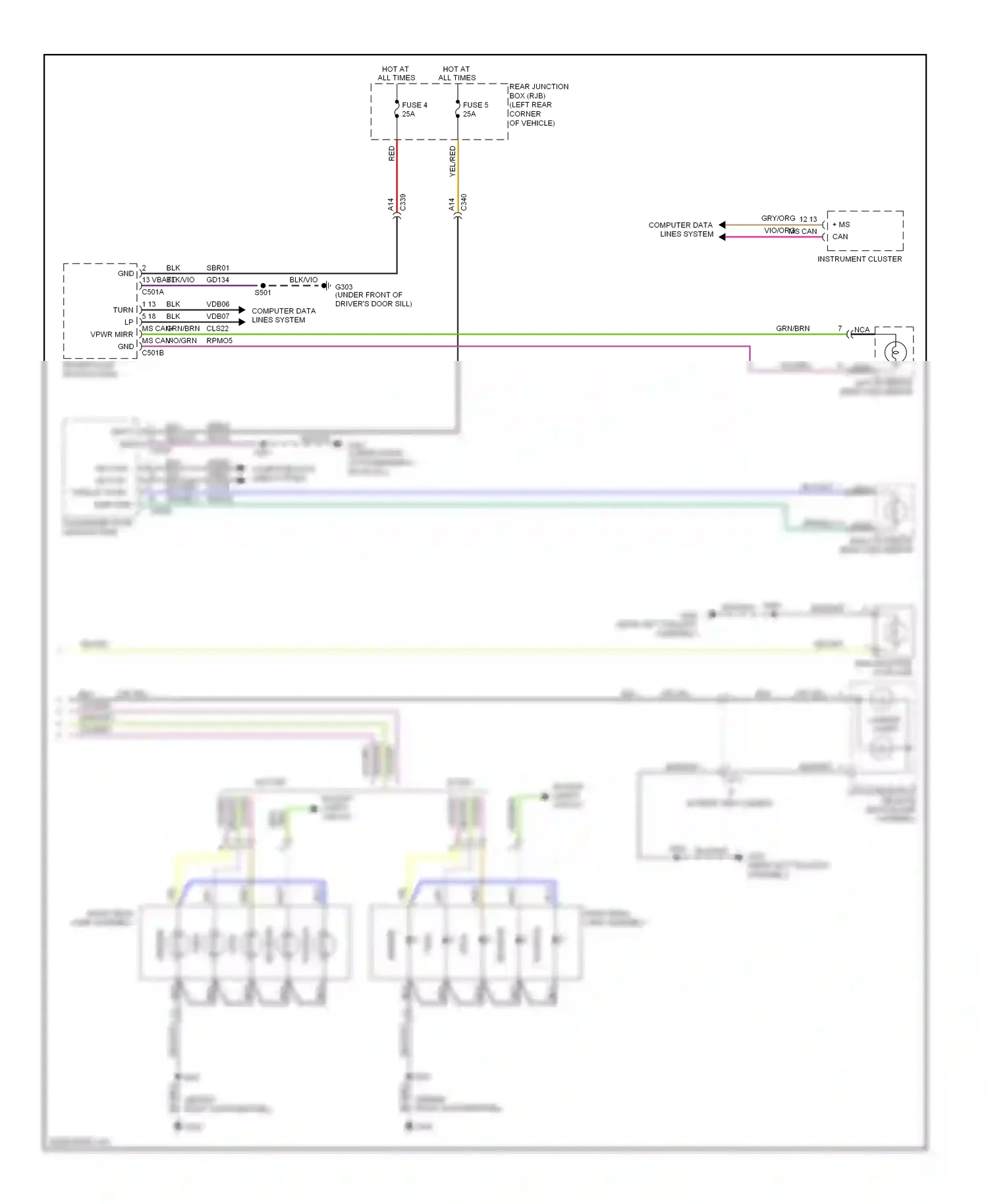 Wiring diagram yel/gry for Ford Focus III (2011-2015) (6 of 18)