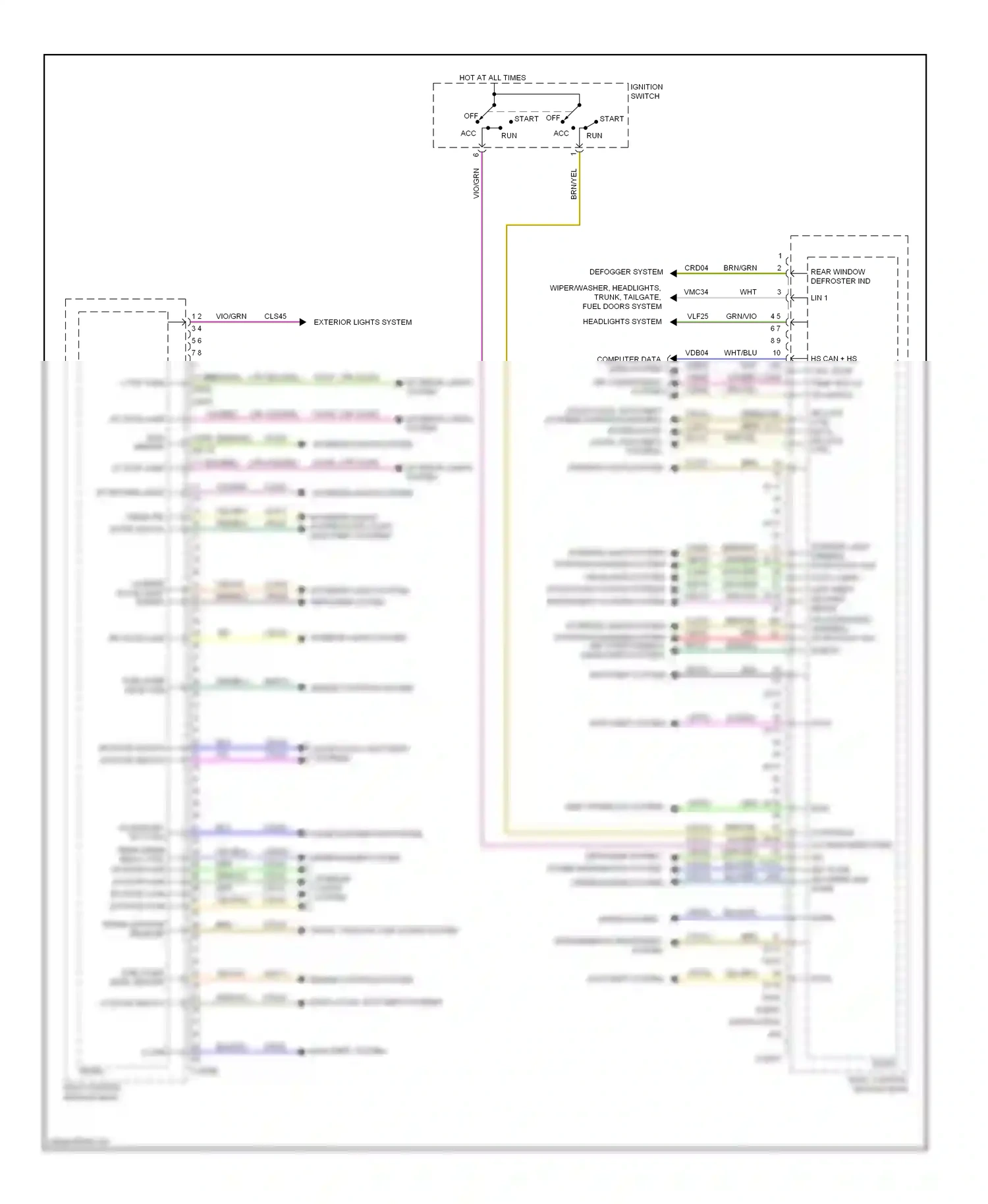 Wiring diagram yel/vio for Ford Focus III (2011-2015) (13 of 58)
