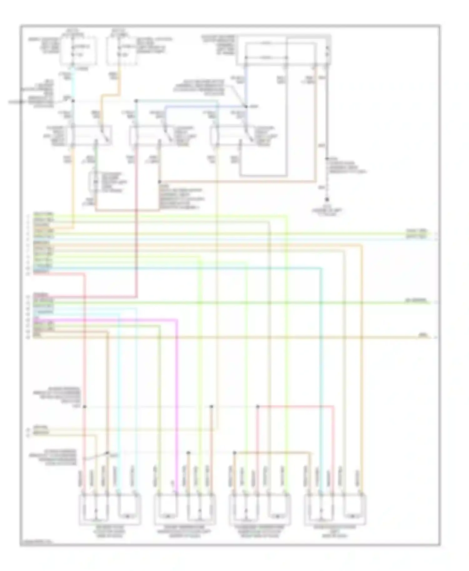 Freestyle Ford I (2004-2009): Automatic a/c circuit, with auxiliary climate control (2 of 3)