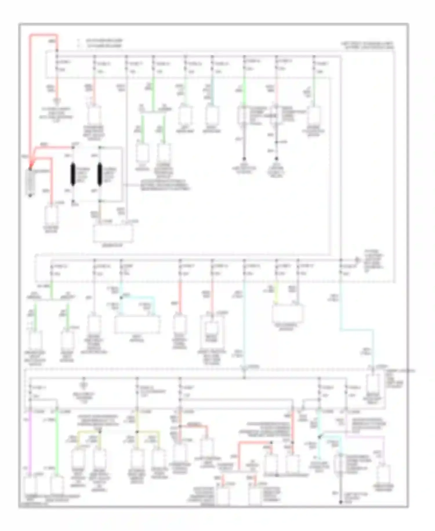 Freestyle Ford I (2004-2009): Power distribution circuit (1 of 3)