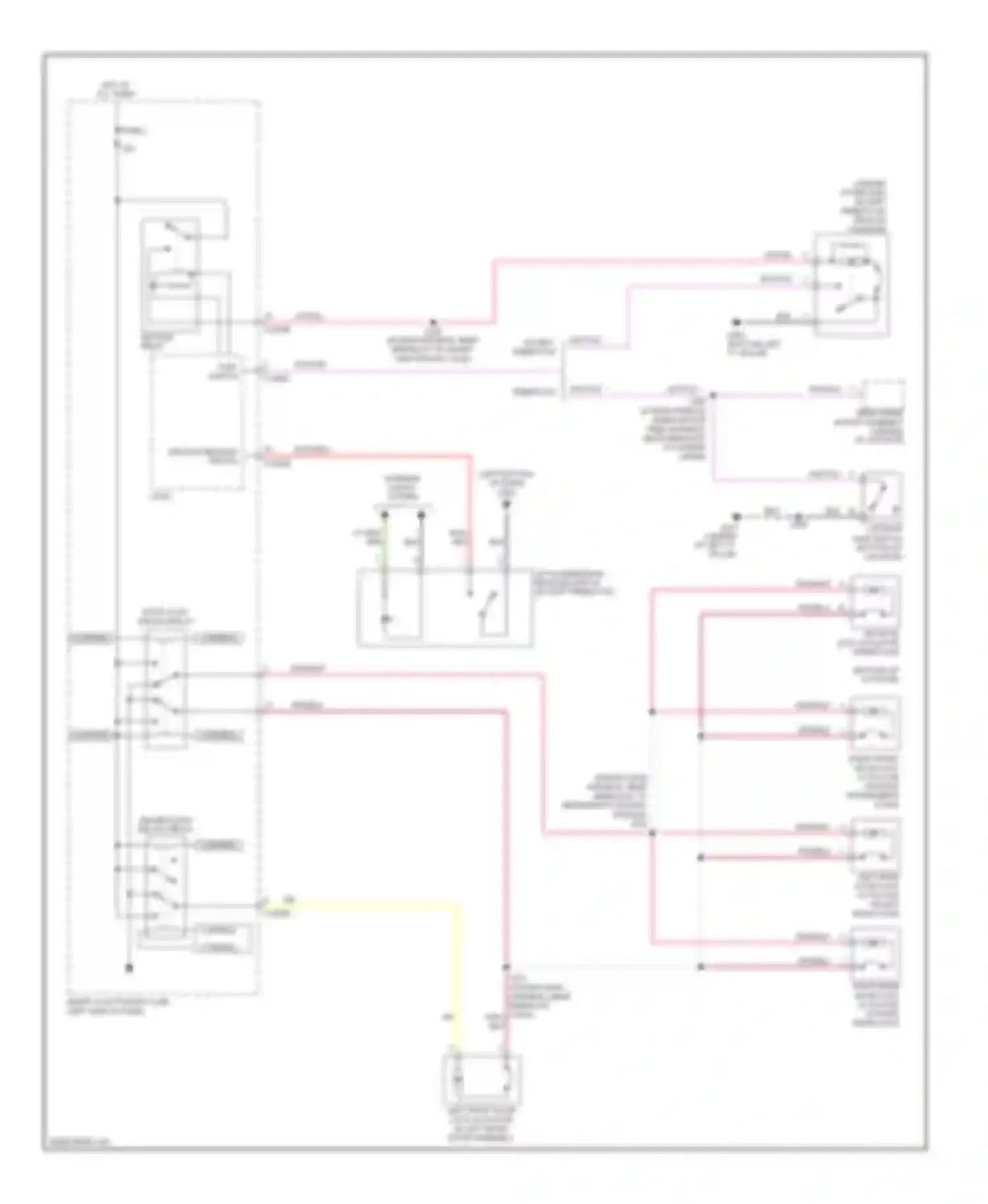 Freestyle Ford I (2004-2009): Power door locks circuit (1 of 2)