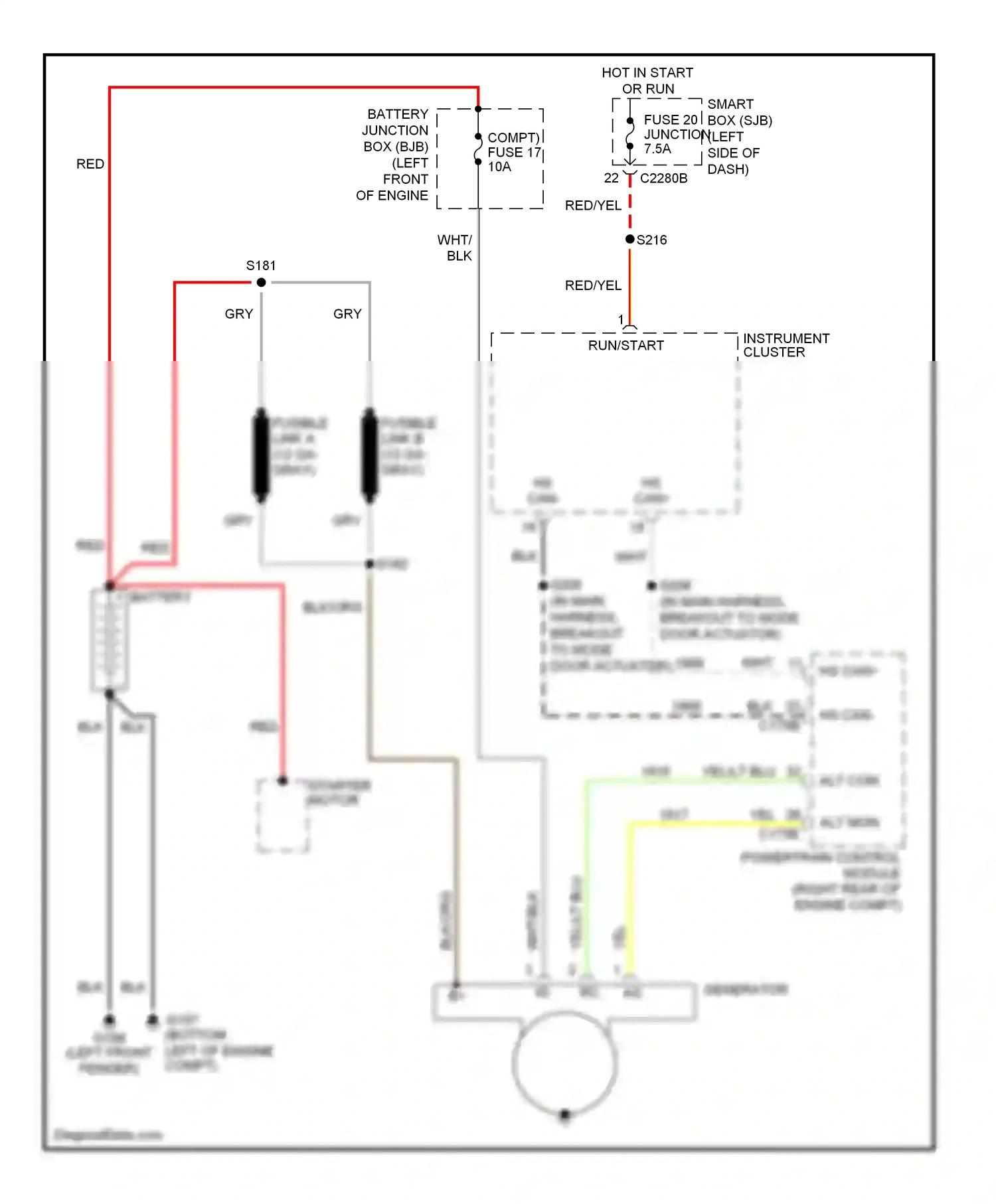 Wiring diagram alt mon for Ford Freestyle I (2004-2009) (1 of 1)