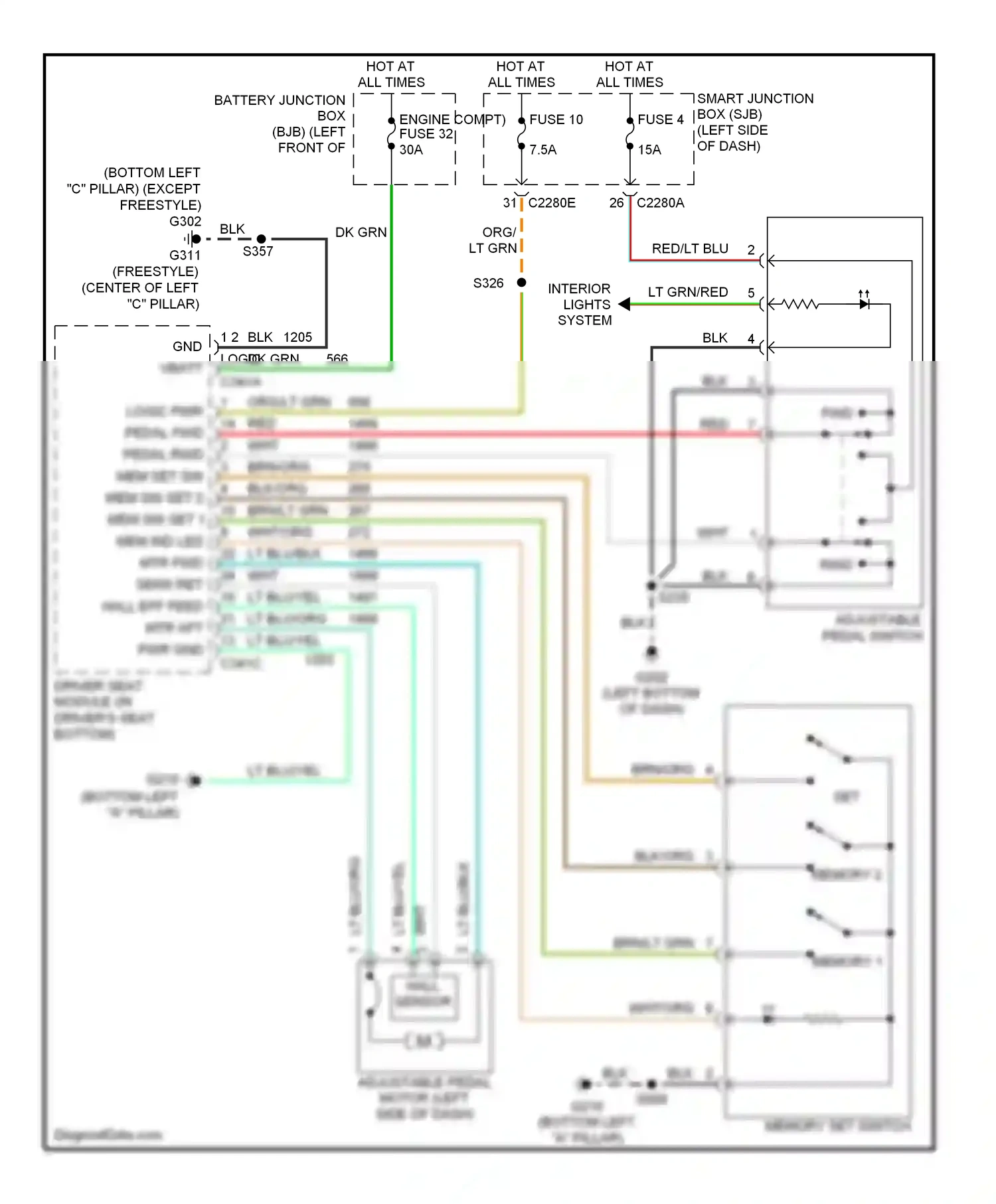 Wiring diagram blk for Ford Freestyle I (2004-2009) (31 of 66)