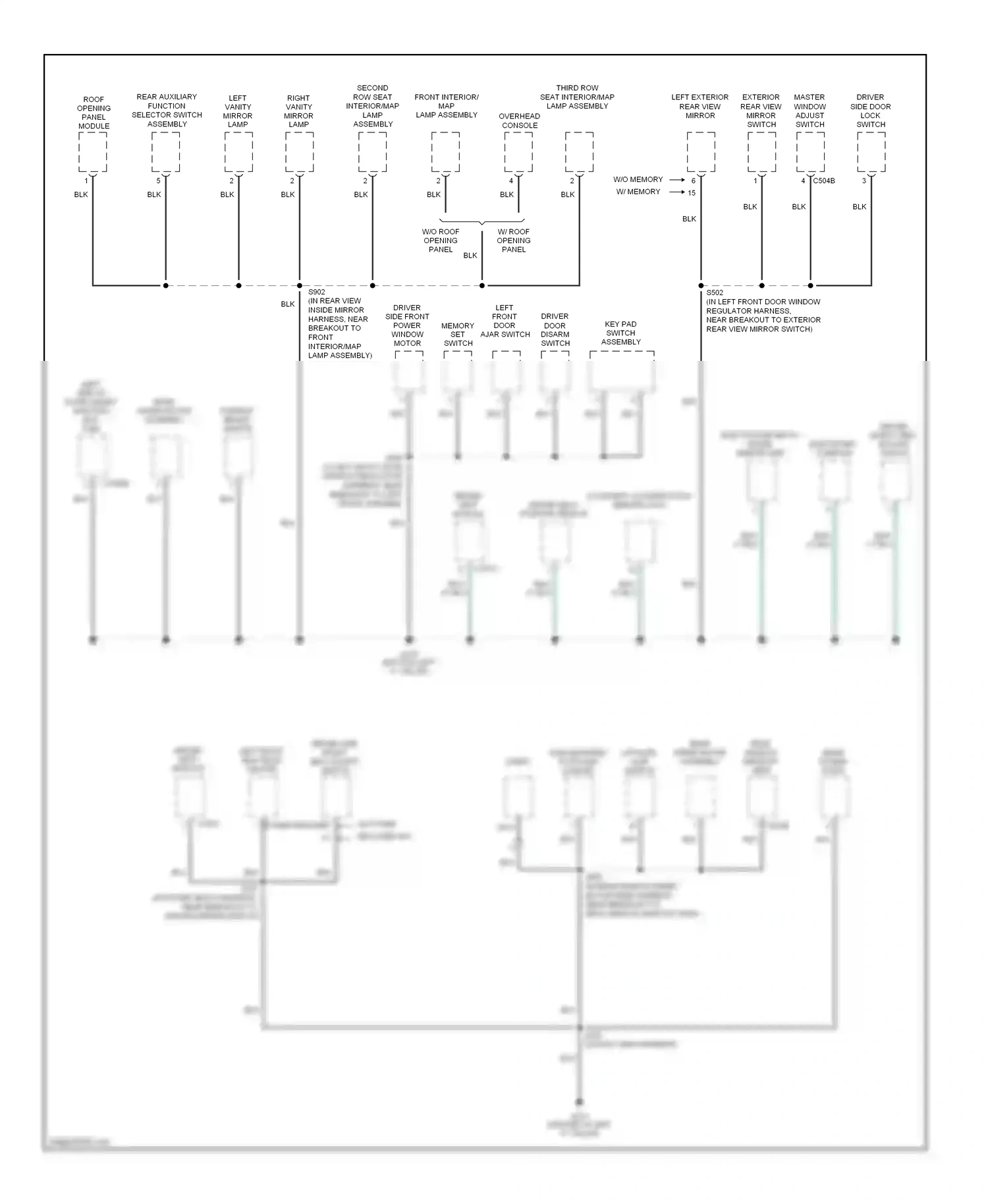 Wiring diagram blk for Ford Freestyle I (2004-2009) (26 of 66)
