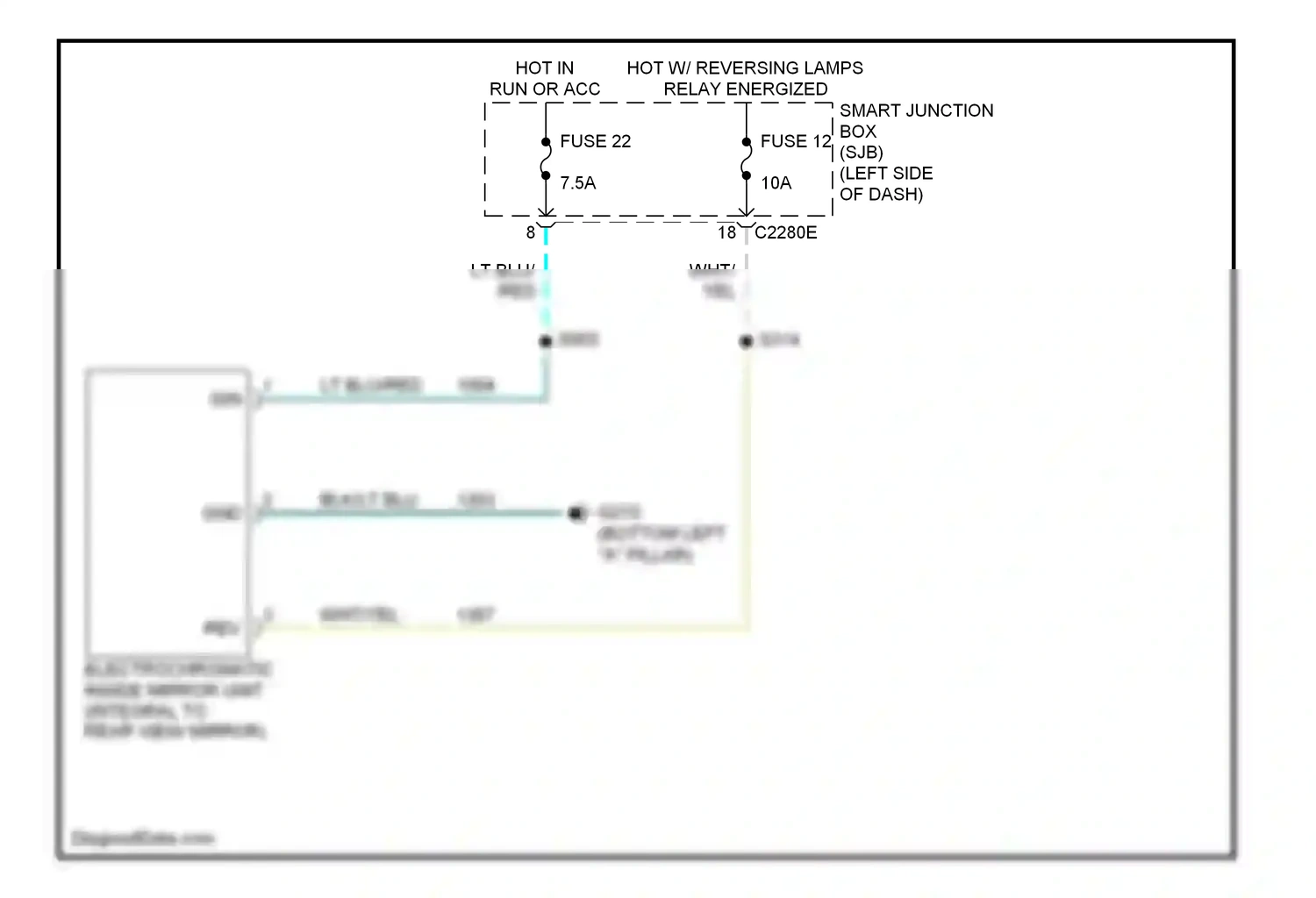 Wiring diagram blk/lt blu for Ford Freestyle I (2004-2009) (16 of 20)
