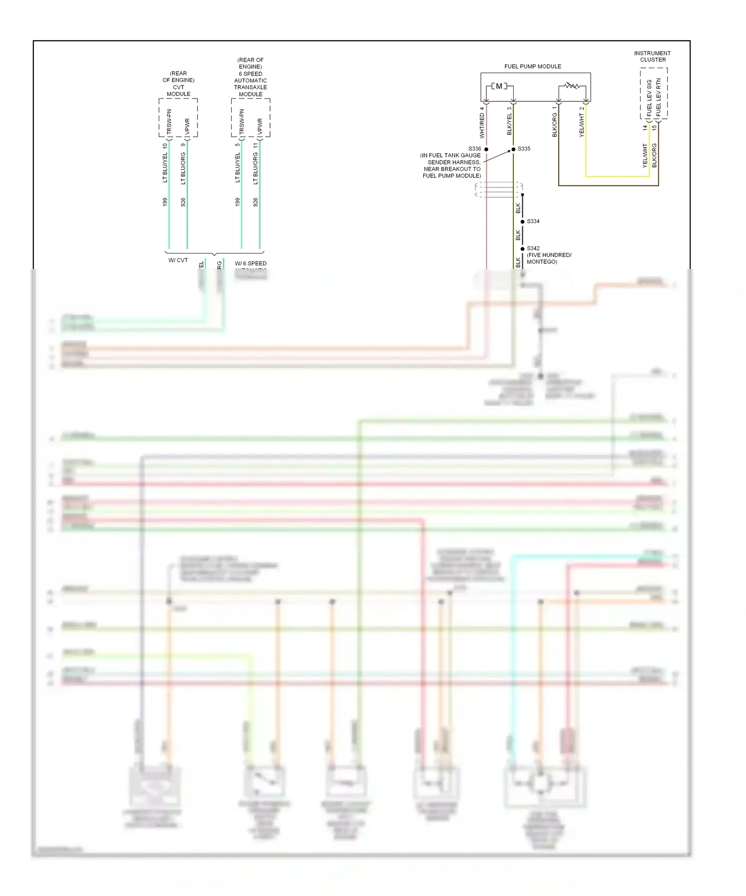 Wiring diagram dk blu/org for Ford Freestyle I (2004-2009) (8 of 13)
