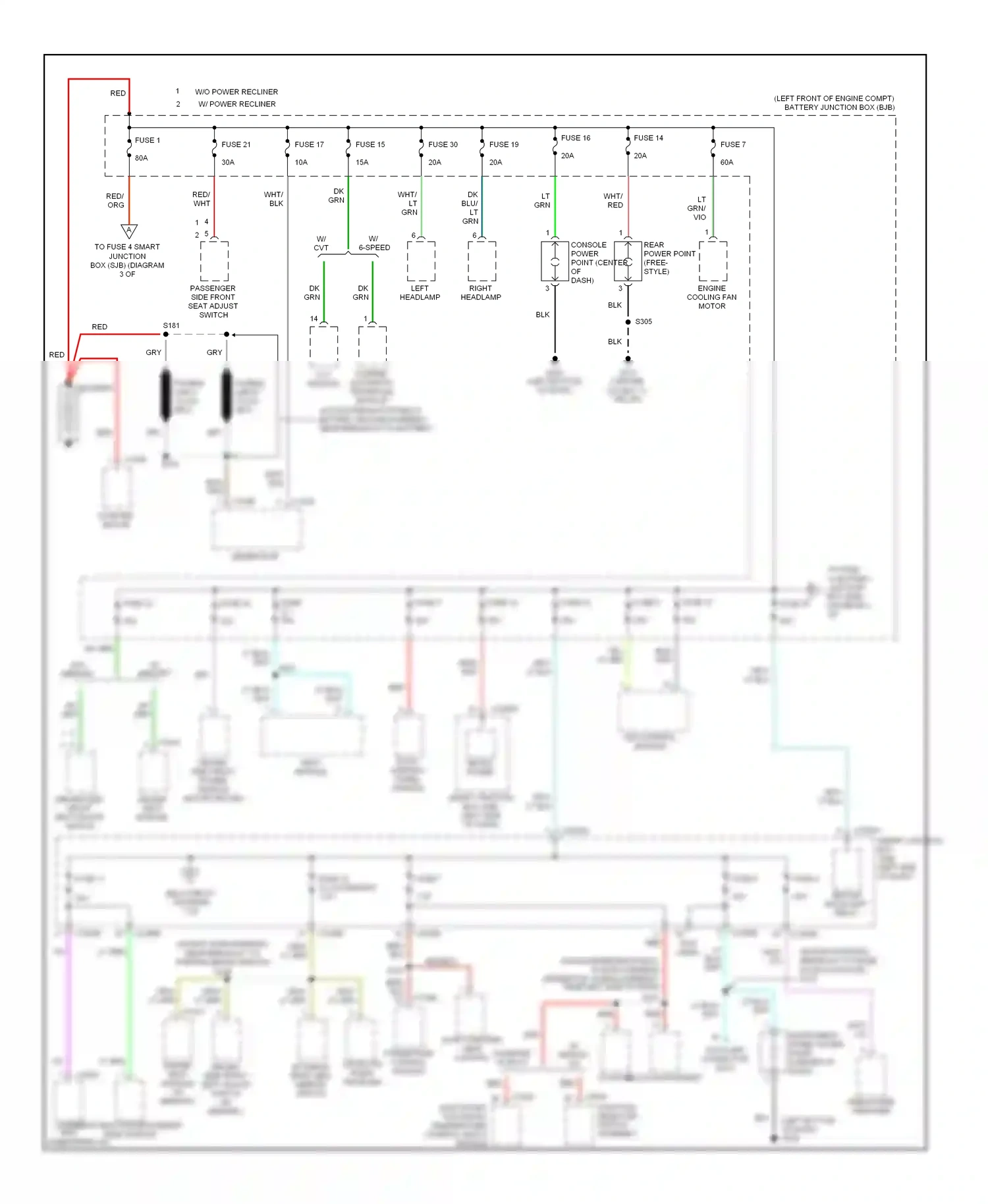 Wiring diagram function selector switch assembly for Ford Freestyle I (2004-2009) (3 of 4)