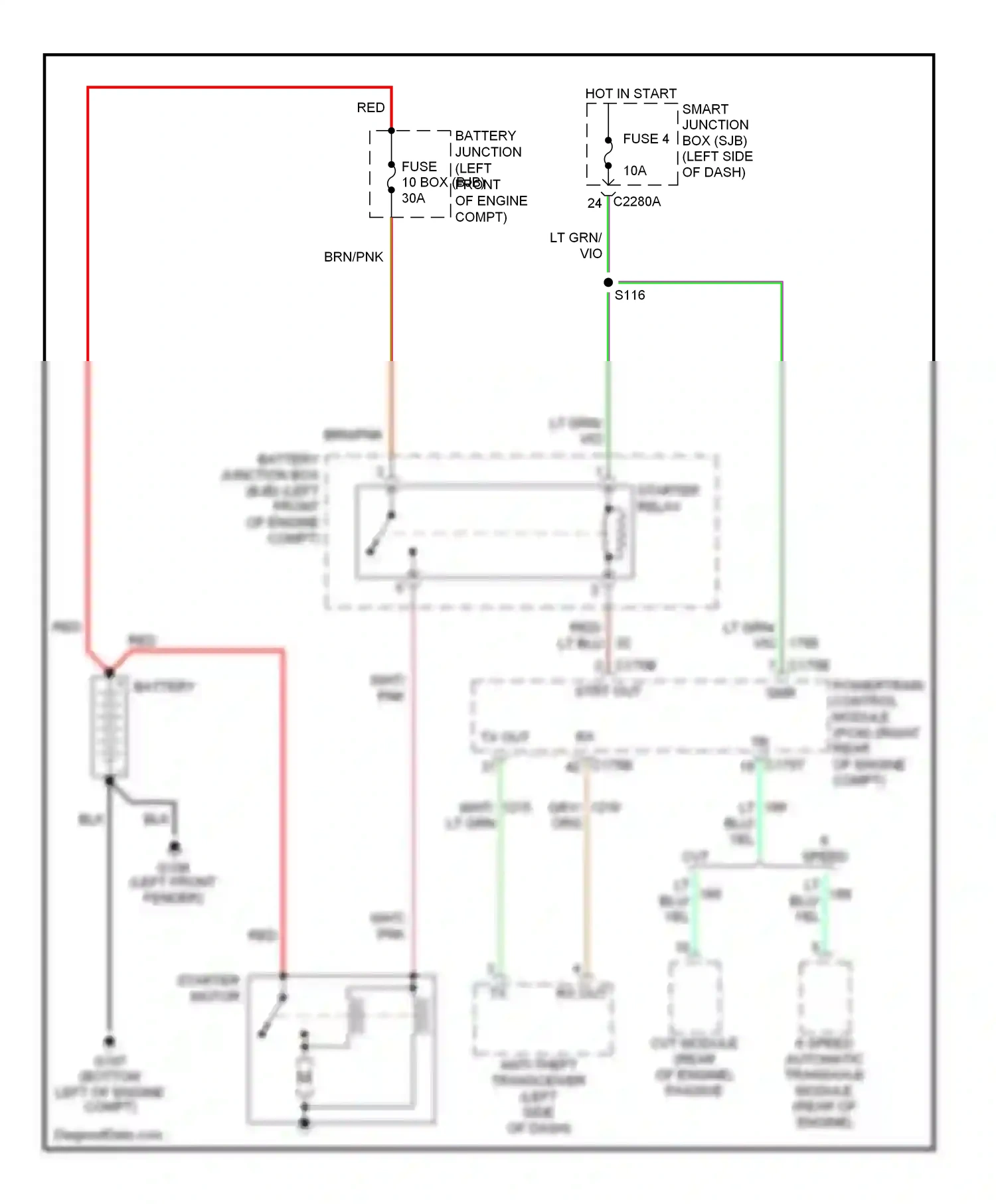 Wiring diagram fuse 4 for Ford Freestyle I (2004-2009) (4 of 4)