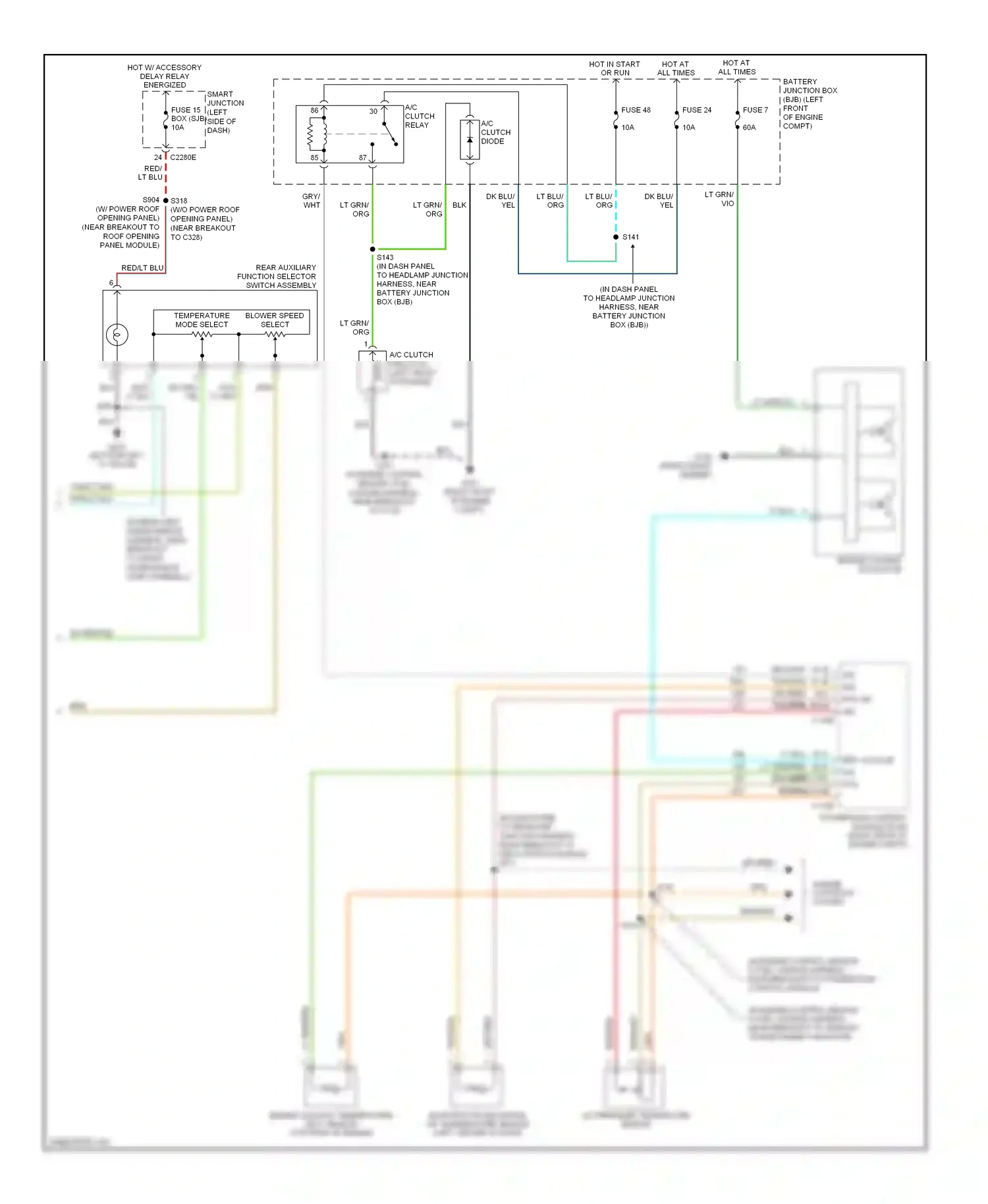 Wiring diagram fuse 7 for Ford Freestyle I (2004-2009) (2 of 10)