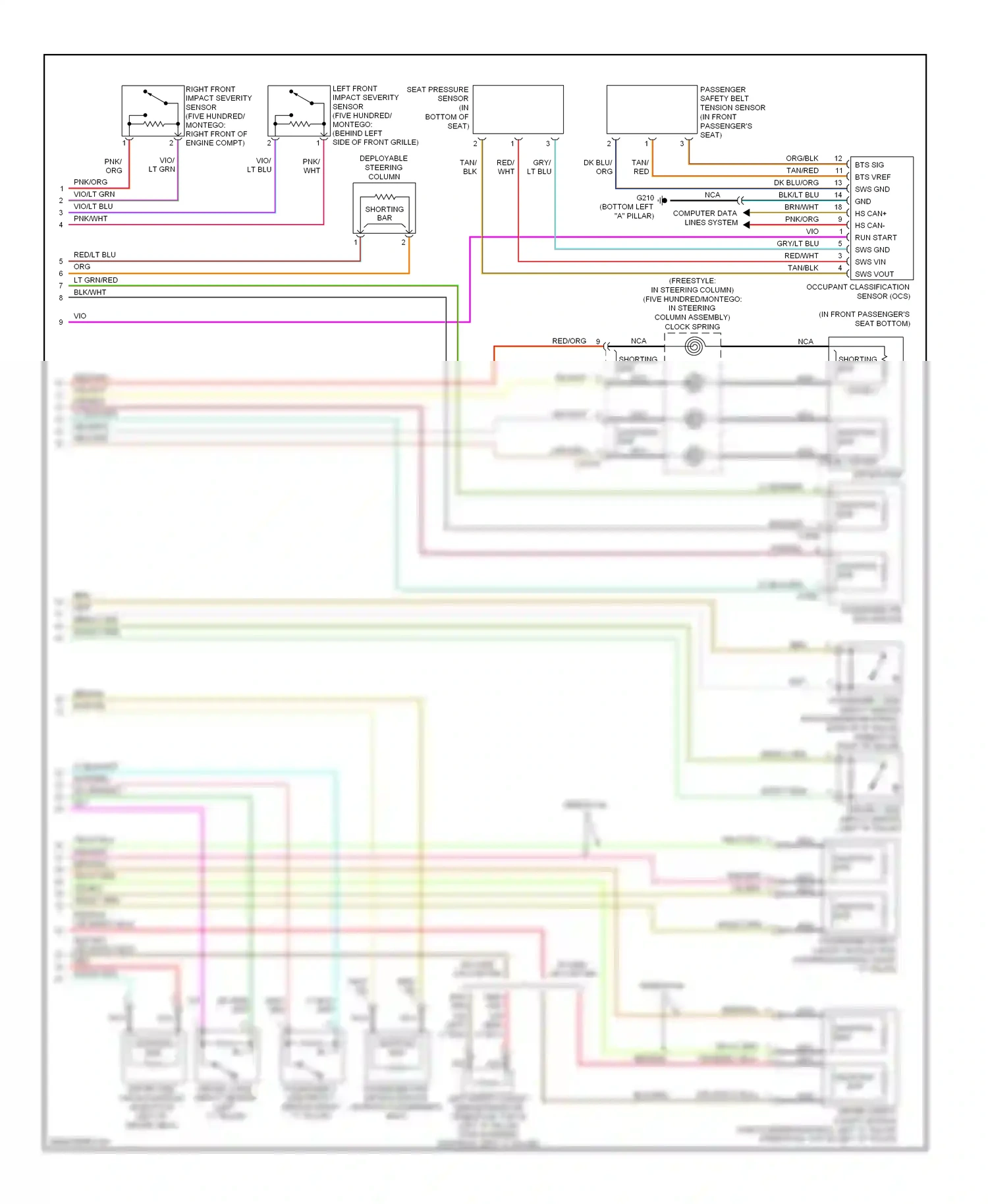 Wiring diagram gry/org for Ford Freestyle I (2004-2009) (5 of 6)
