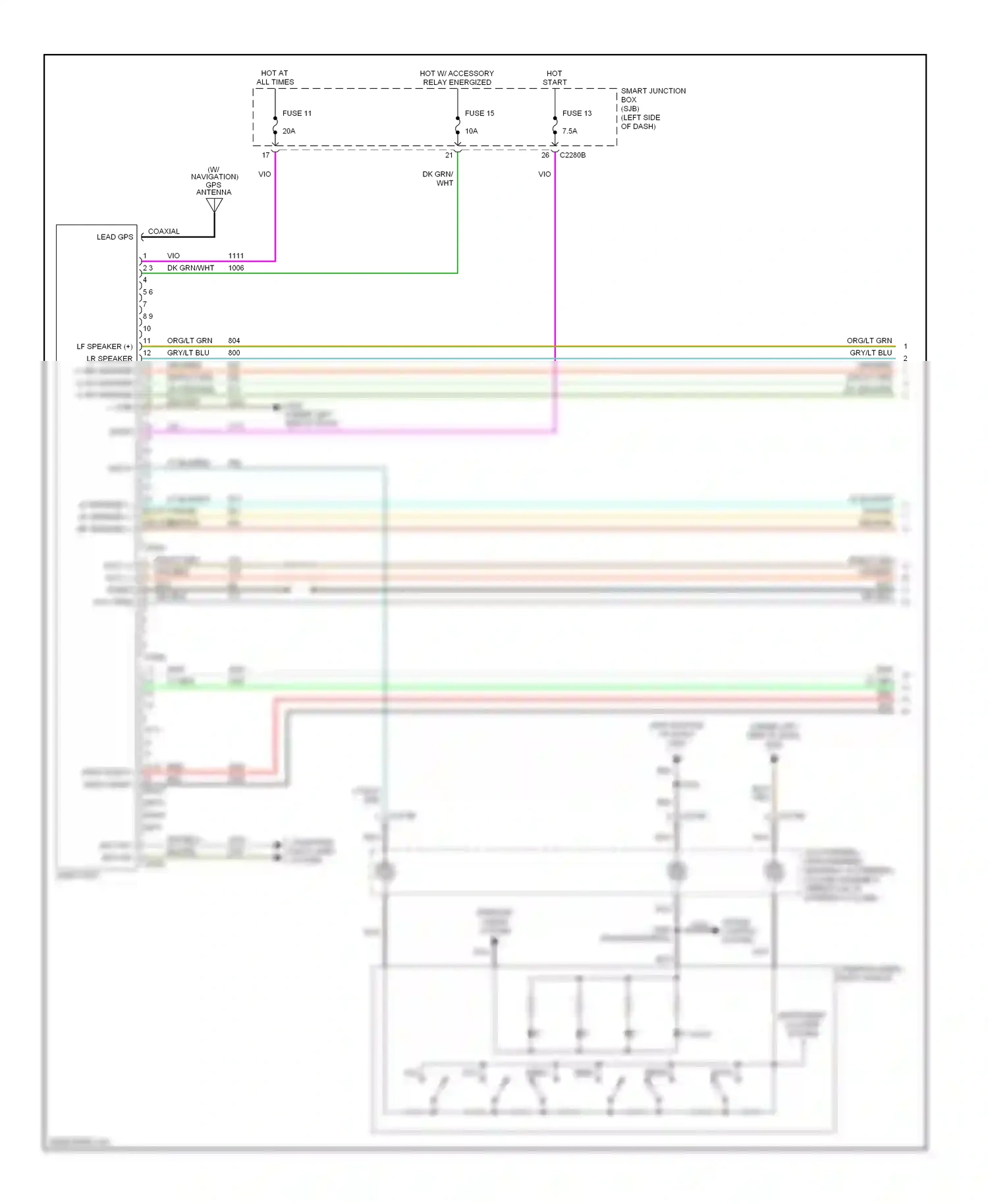 Wiring diagram ms can - ms can + for Ford Freestyle I (2004-2009) (4 of 4)