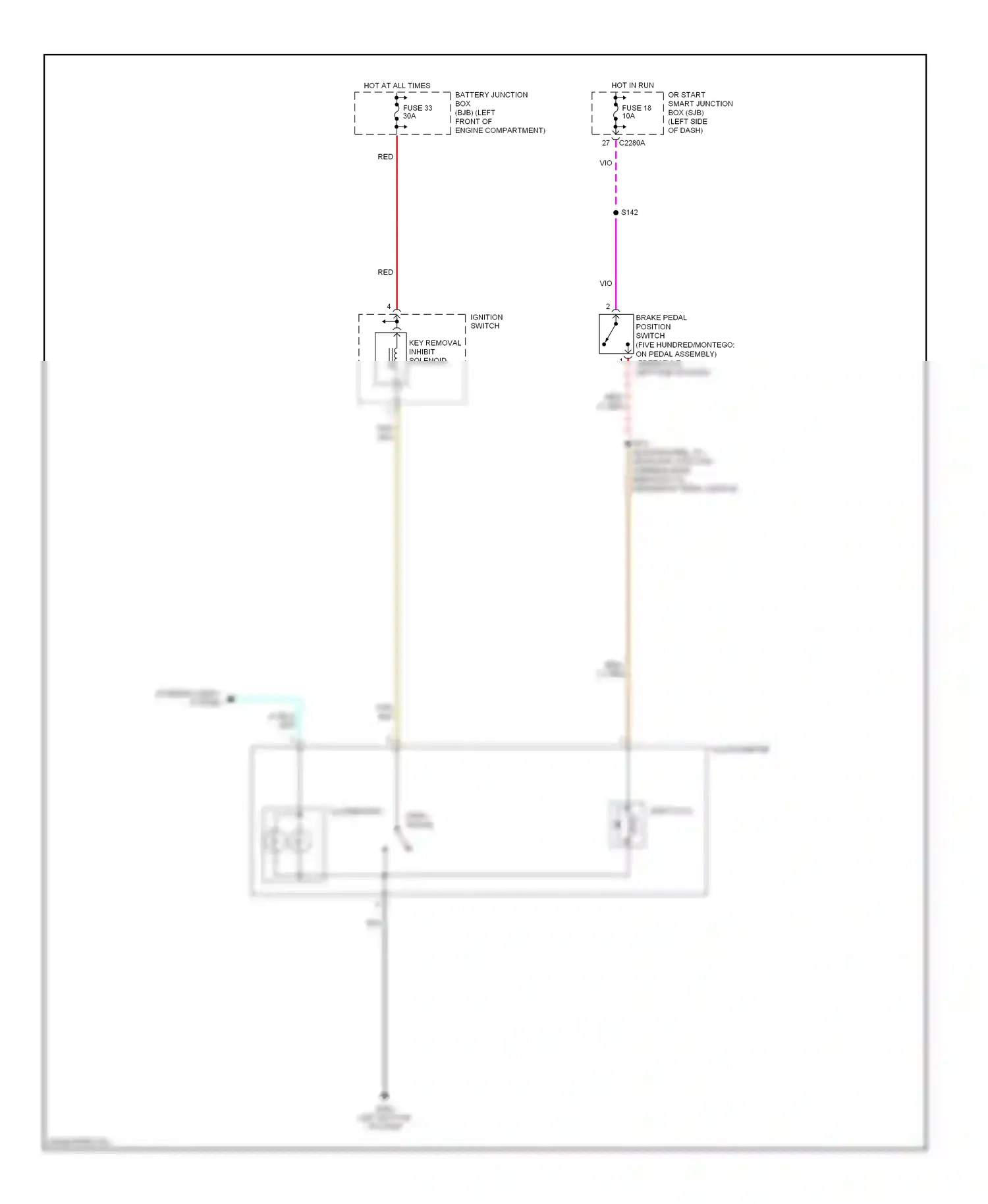 Wiring diagram red for Ford Freestyle I (2004-2009) (45 of 51)
