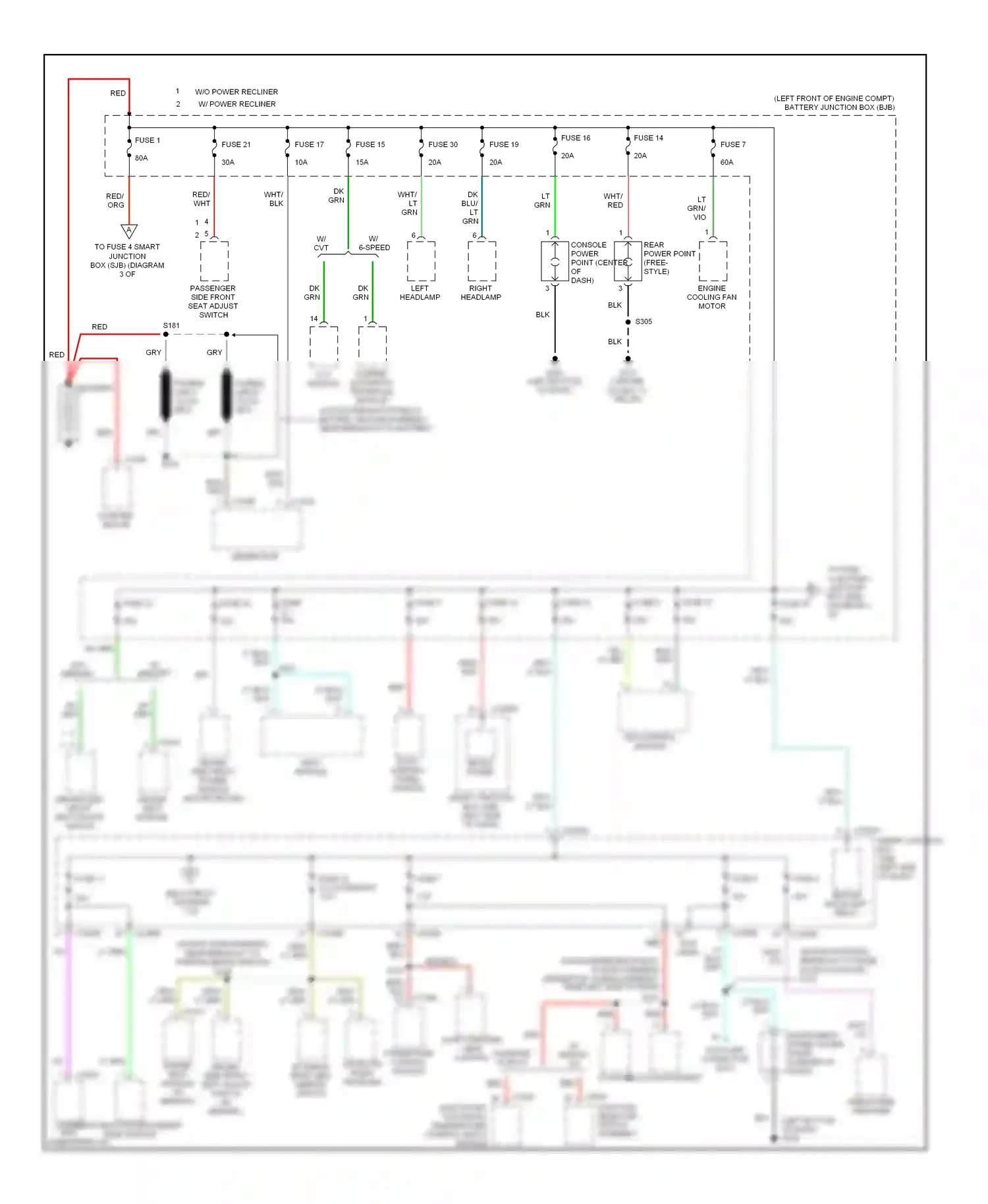 Wiring diagram red/blk for Ford Freestyle I (2004-2009) (3 of 12)