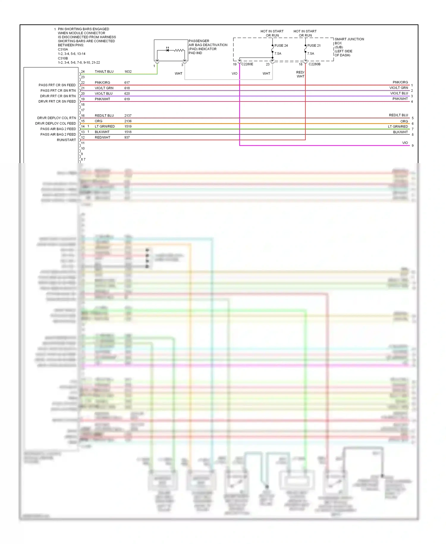 Wiring diagram red/pnk for Ford Freestyle I (2004-2009) (11 of 13)