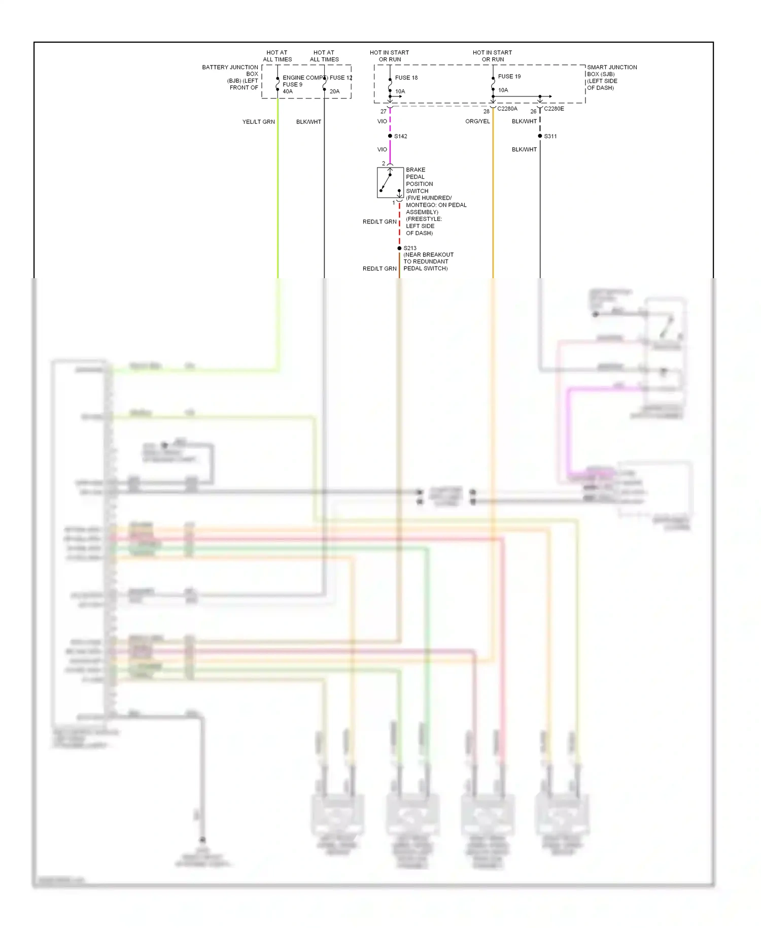 Wiring diagram vio for Ford Freestyle I (2004-2009) (1 of 36)