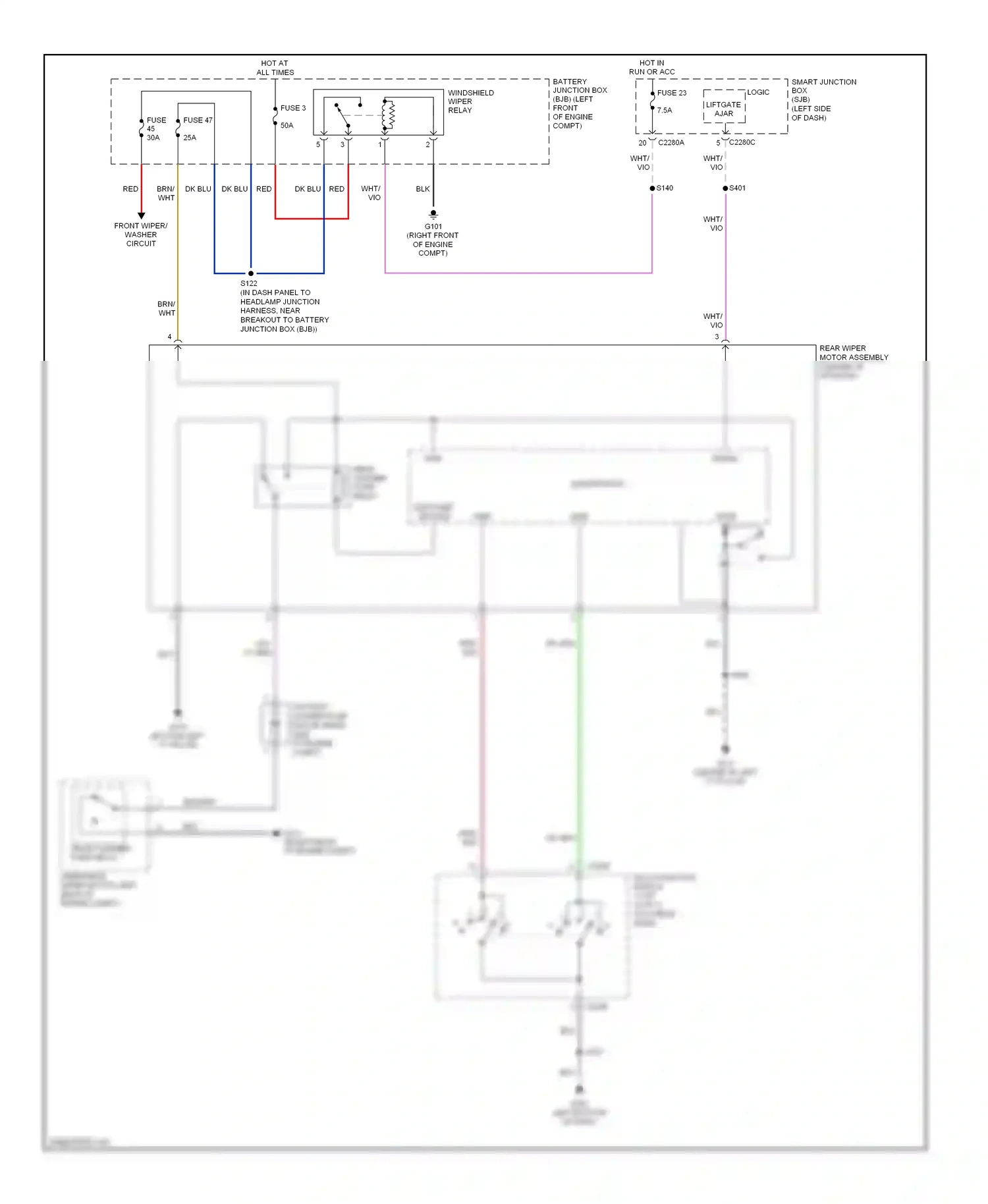 Wiring diagram vio for Ford Freestyle I (2004-2009) (32 of 36)
