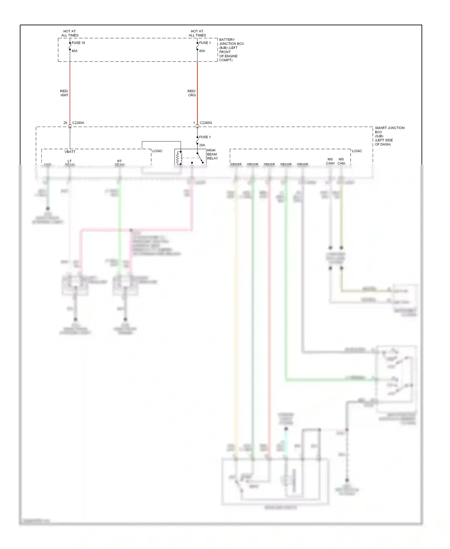 Wiring diagram yel for Ford Freestyle I (2004-2009) (16 of 38)