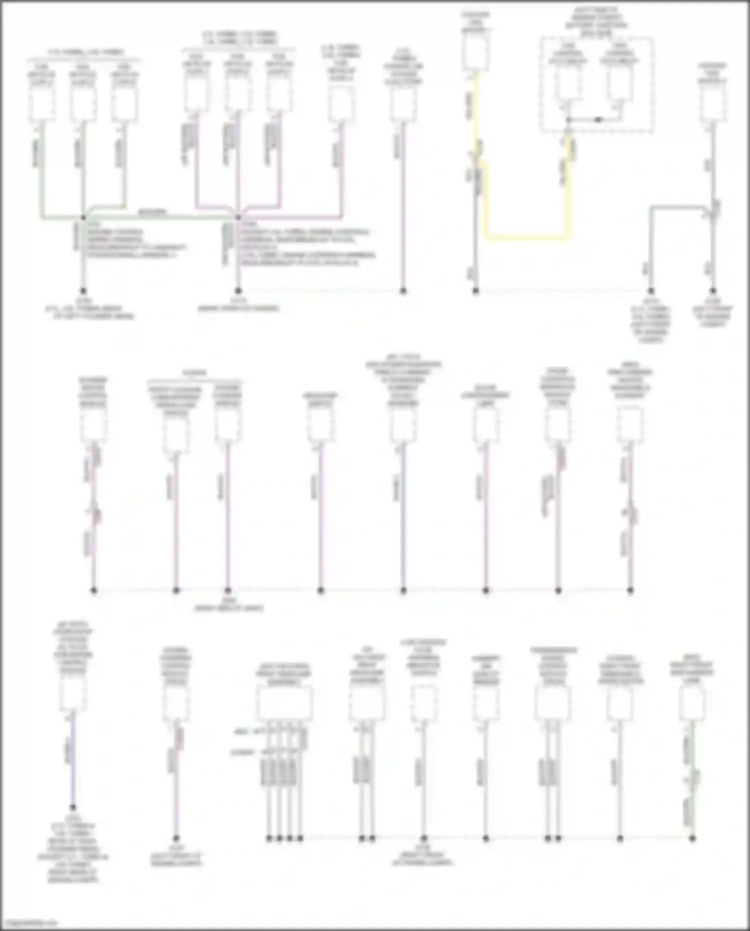 Fusion (North America) Ford II facelift (2016-2020): Ground distribution circuit, except hybrid (2 of 6)