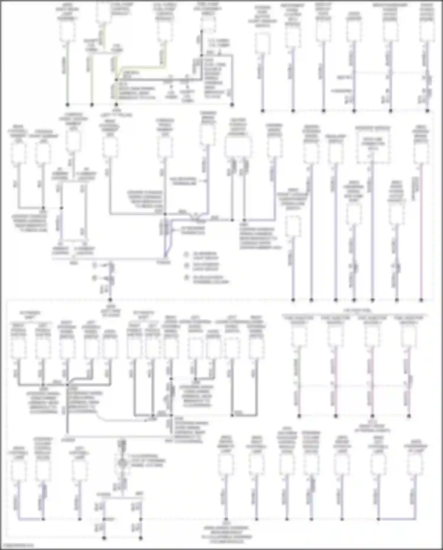 Fusion (North America) Ford II facelift (2016-2020): Ground distribution circuit, except hybrid (3 of 6)