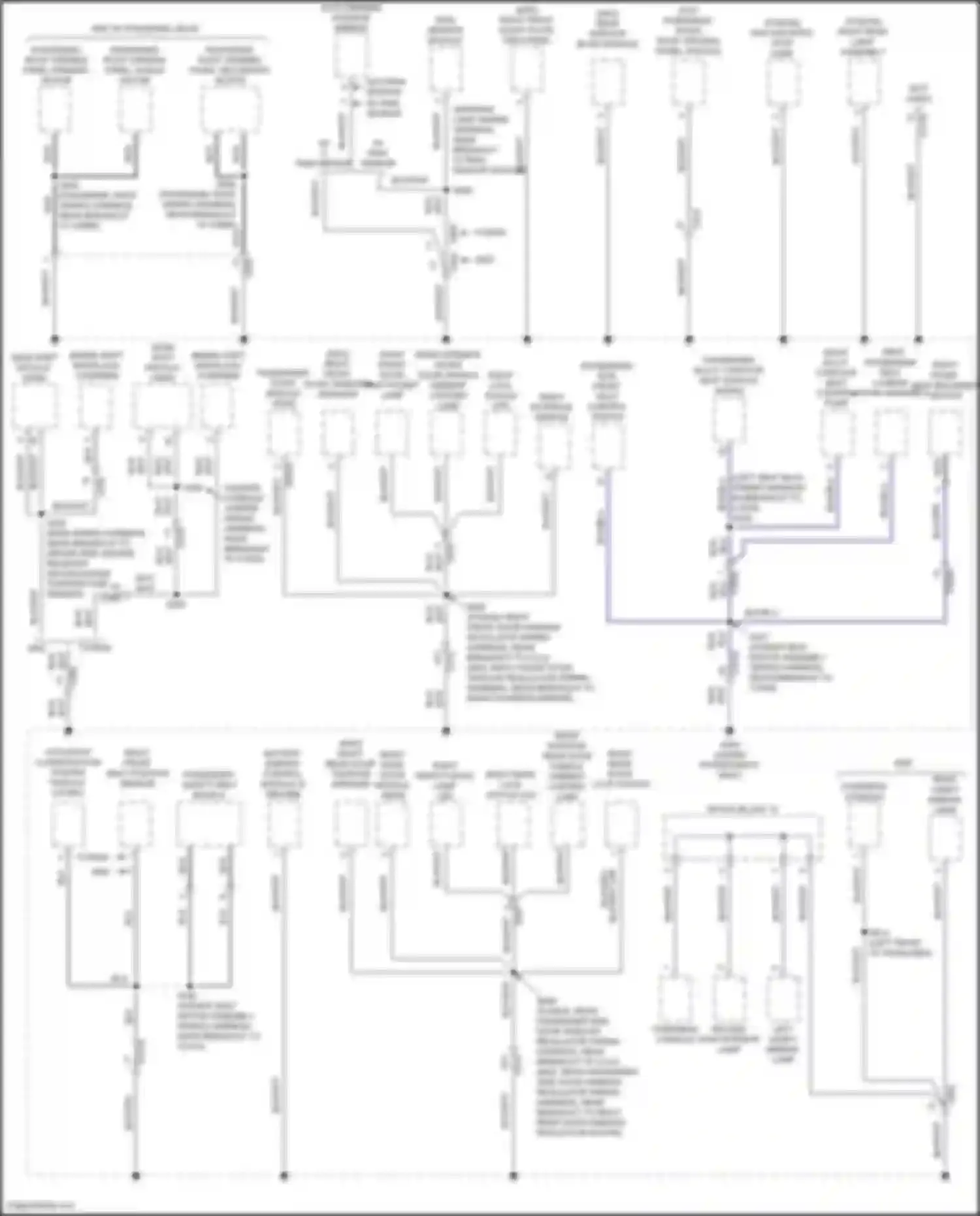 Fusion (North America) Ford II facelift (2016-2020): Ground distribution circuit, except hybrid (5 of 6)