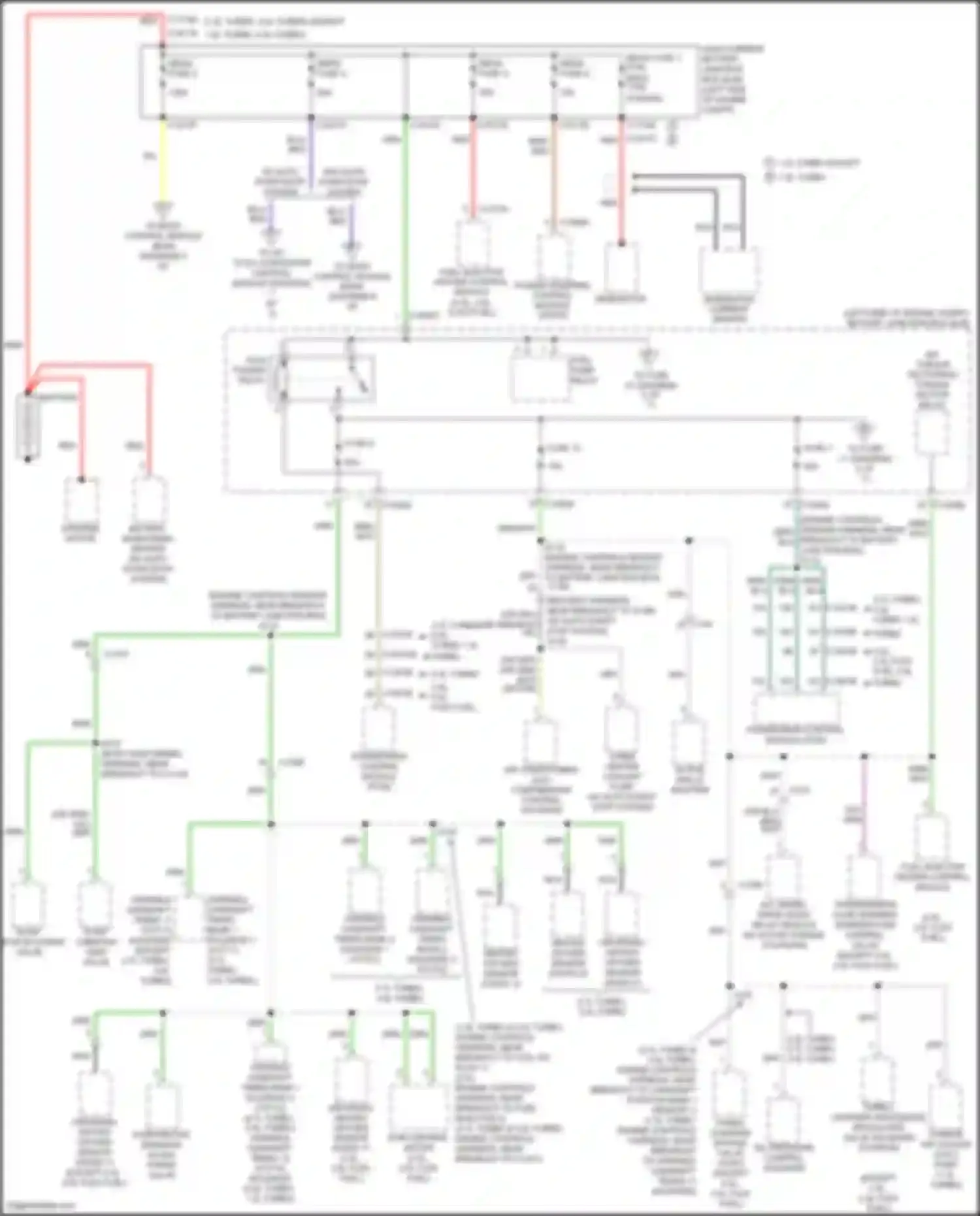 Fusion (North America) Ford II facelift (2016-2020): Power distribution circuit, except hybrid (1 of 7)