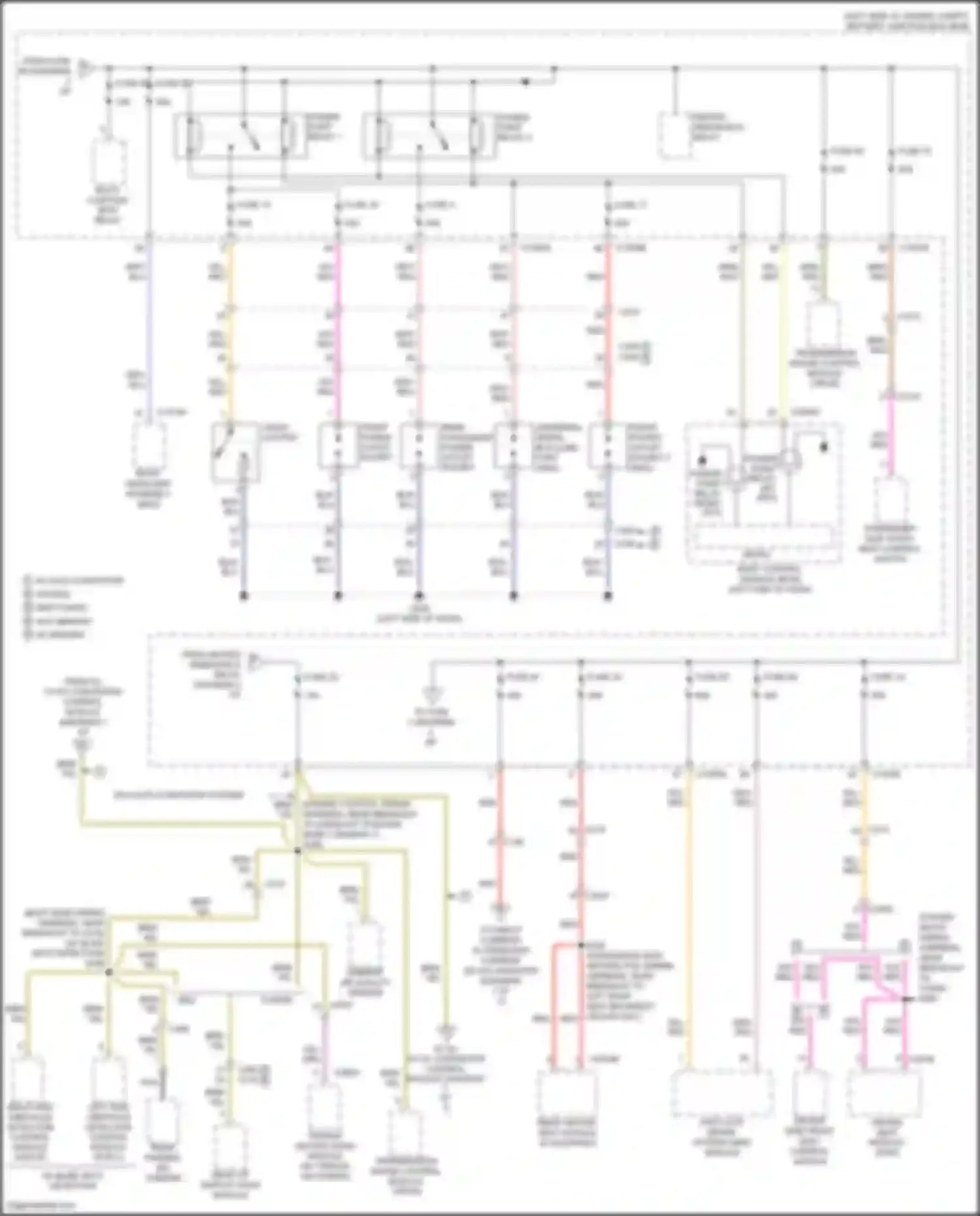 Fusion (North America) Ford II facelift (2016-2020): Power distribution circuit, except hybrid (3 of 7)